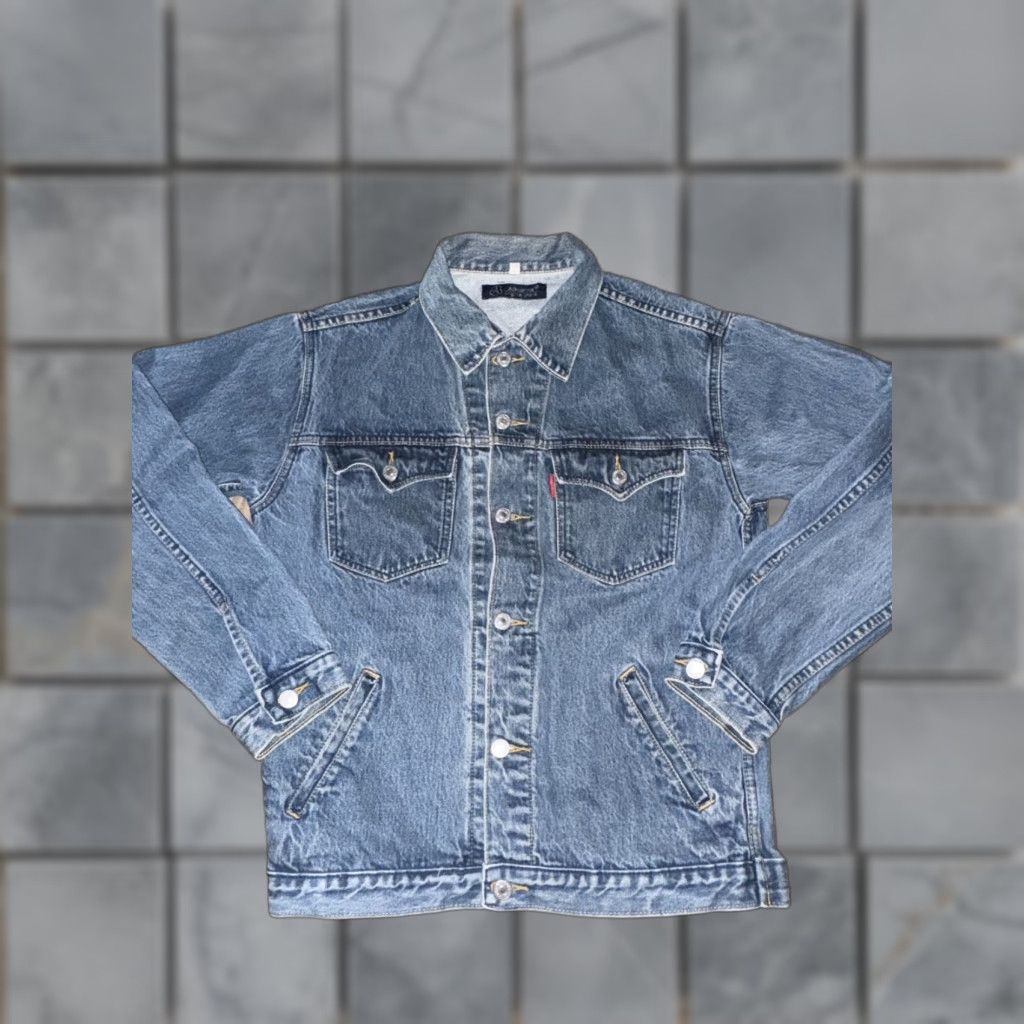 Abnormal Original Jean Jacket Blue Large Mens Jacket Denim Trucker - 20x25