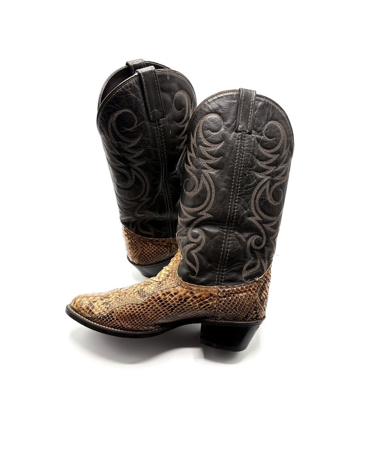 Japanese Brand Acme Exotic Python Western Boots Size US 9.5 / EU 42-43 - 6 Thumbnail