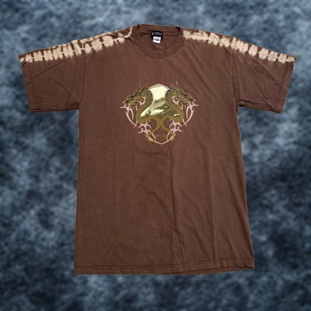 Vintage VINTAGE Extreme Limit T Shirt Men L Dragon Tie Dye 90s Jnco Style Brown Skull Grunge Skateboard Mens Size US L / EU 52-54 / 3 - 1 Thumbnail