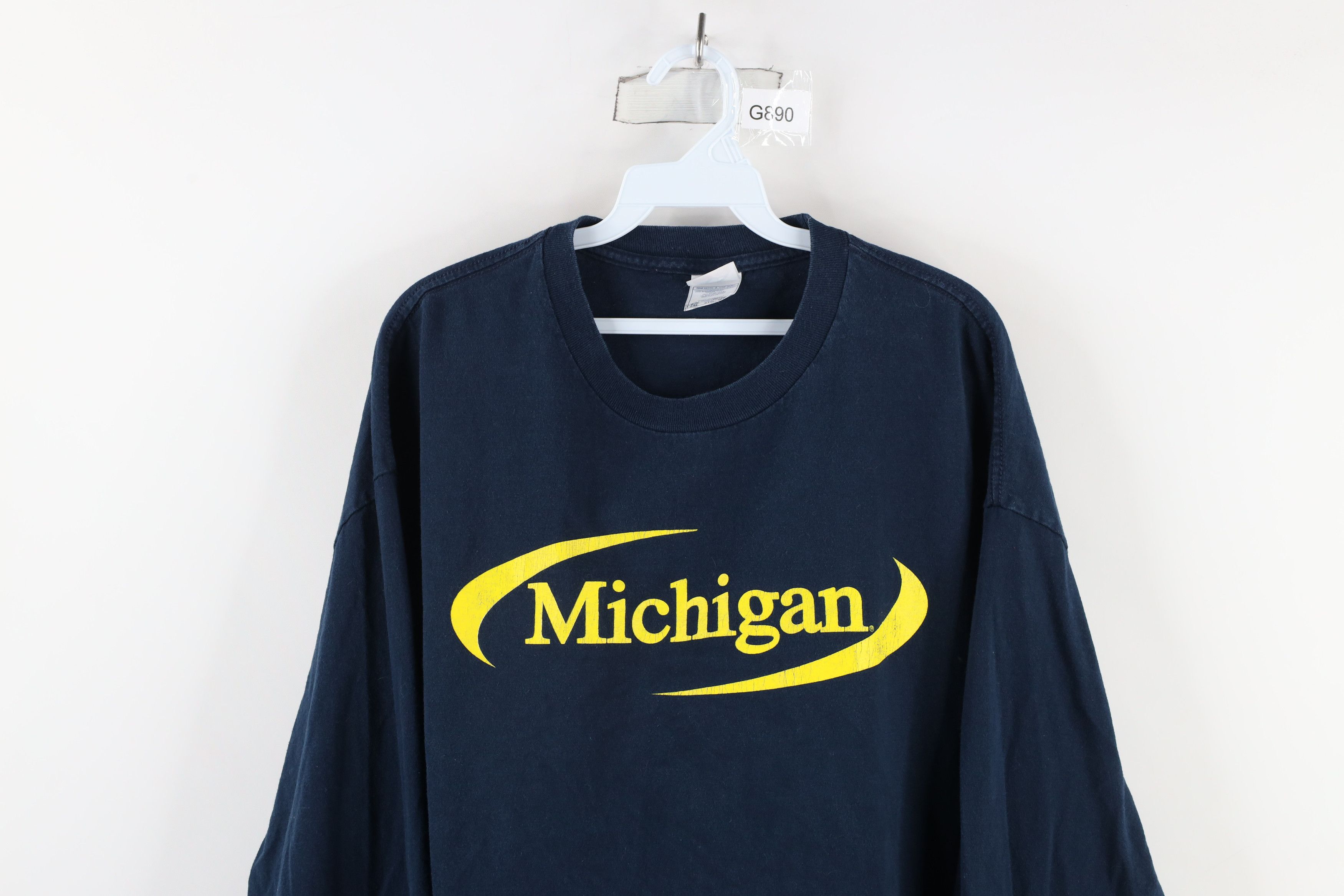 Vintage Vintage 90s Out University of Michigan Long Sleeve T-Shirt Size US XXL / EU 58 / 5 - 2 Thumbnail