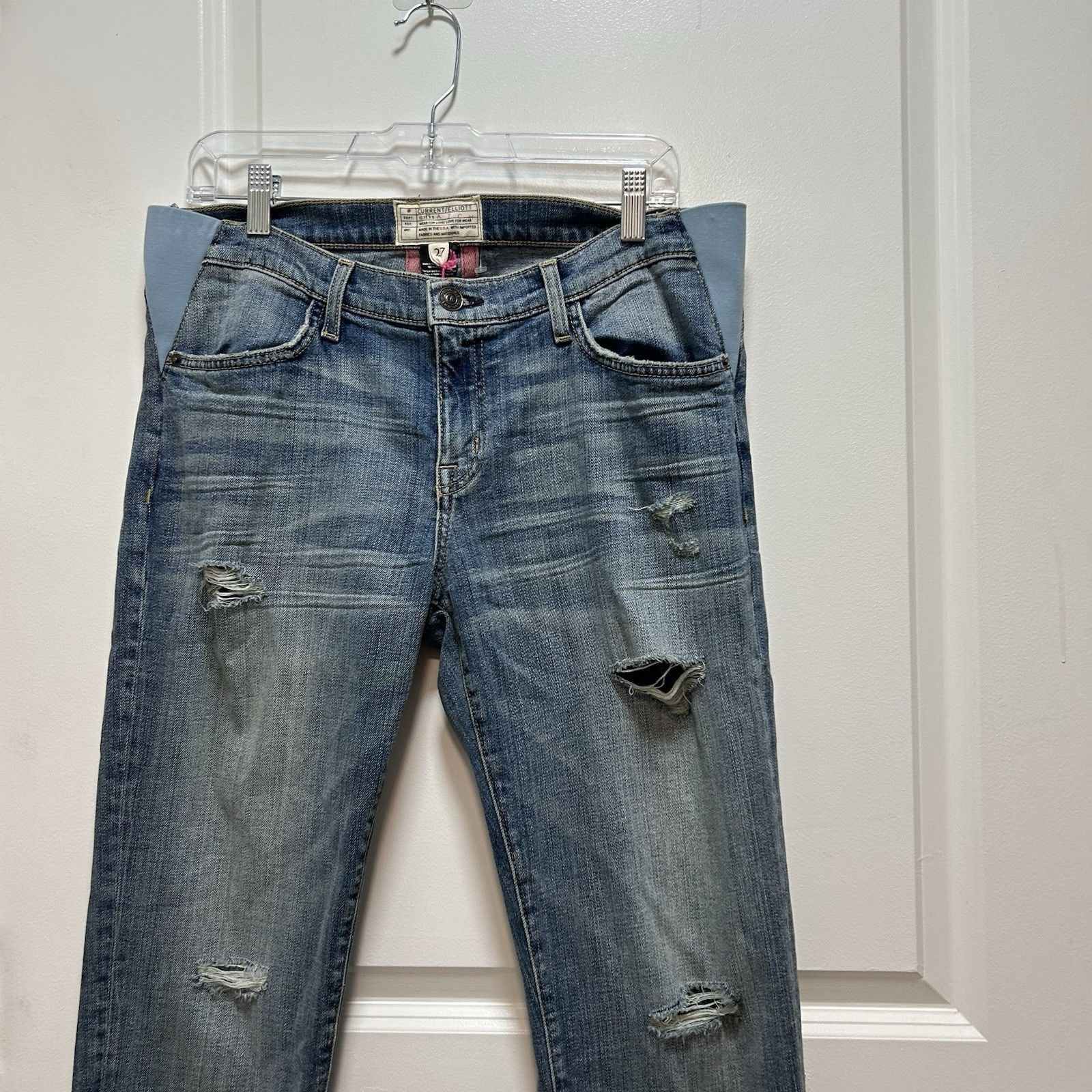 Current/Elliot Current Elliot x Hatch Jeans Womens Blue The Boyfriend Mater Size 27" / US 4 / IT 40 - 4 Thumbnail