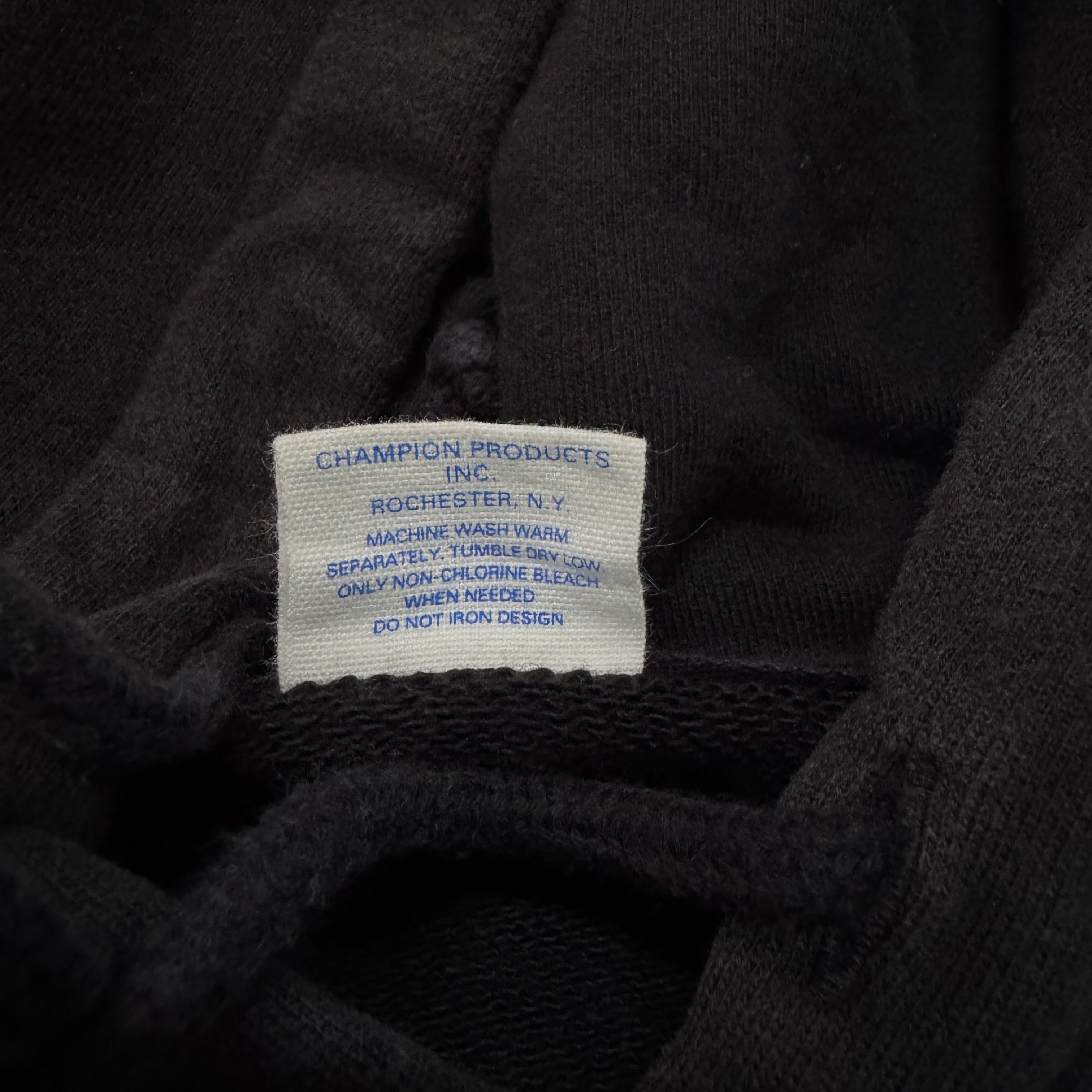 Sun Faded Champion Hoodie Sweatshirt Centre Logo Streetwear