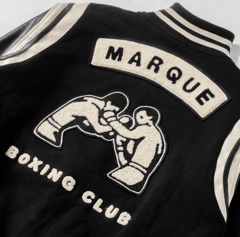 Bomber Jacket Boxing club varsity jacket black jacket boxing