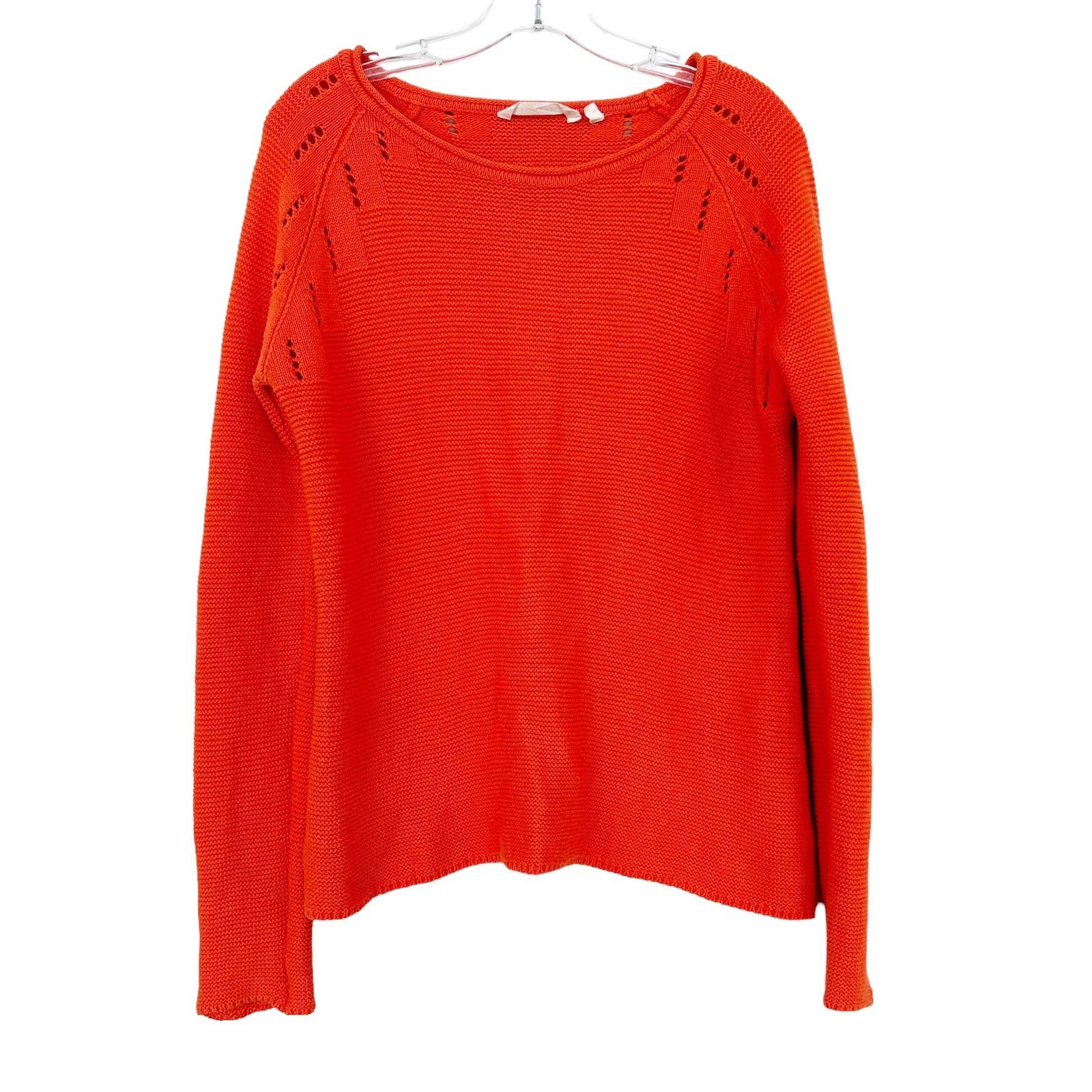 Other Soft Surroundings Orange Wool Blend Knit Sweater Sz M Size M / US 6-8 / IT 42-44 - 1 Thumbnail