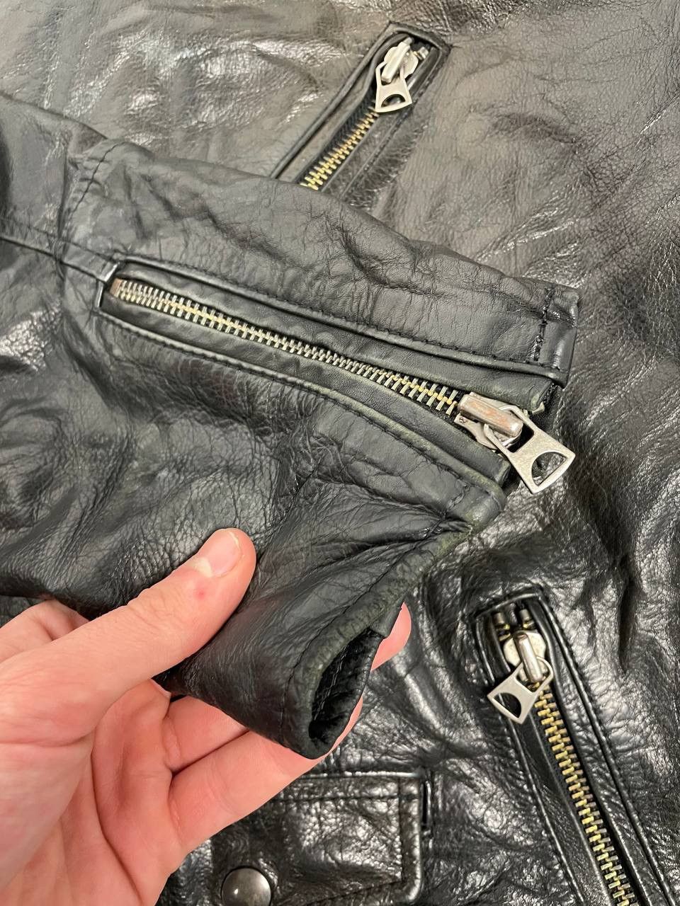Levi's Levis Leather Biker Moto Jacket Size US L / EU 52-54 / 3 - 9 Thumbnail