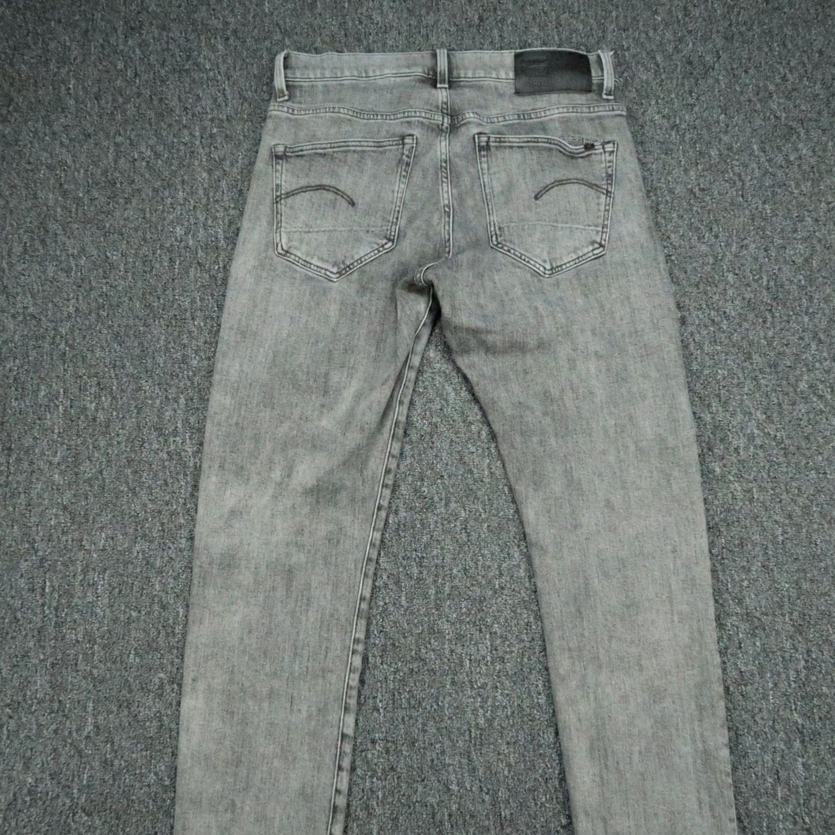 G-Star G-Star 3301 Jeans Mens Slim Straight Denim 5-Pocket Button Fly Gray 31x32 Regular Baggy? Size US 31 - 6 Thumbnail