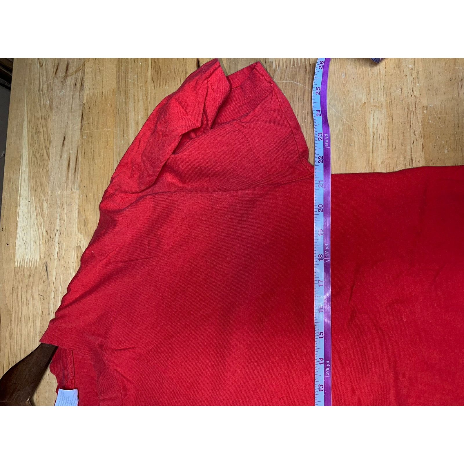 Hanes Vintage Hanes Red Blank Shirt Heavyweight USA Made Tee 90s L Size US L / EU 52-54 / 3 - 8 Thumbnail