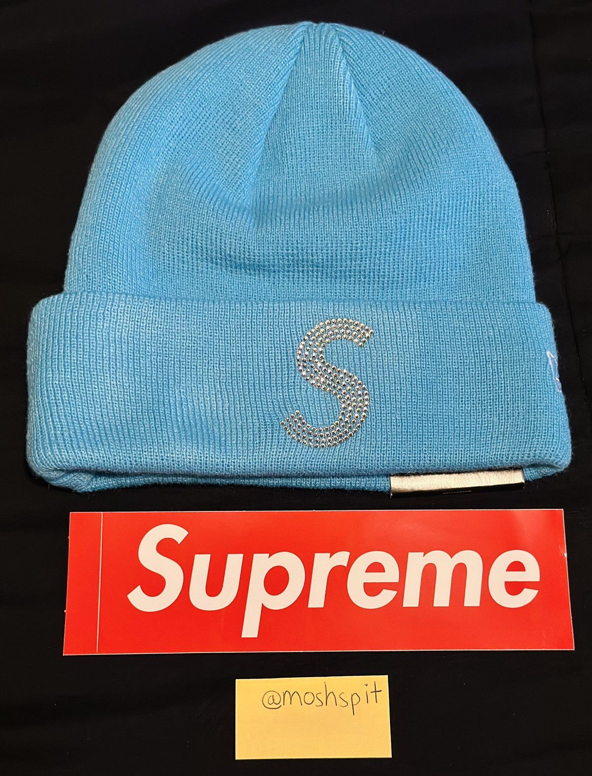 image of New Era Swarovski Crystal Blue Beanie, Men's