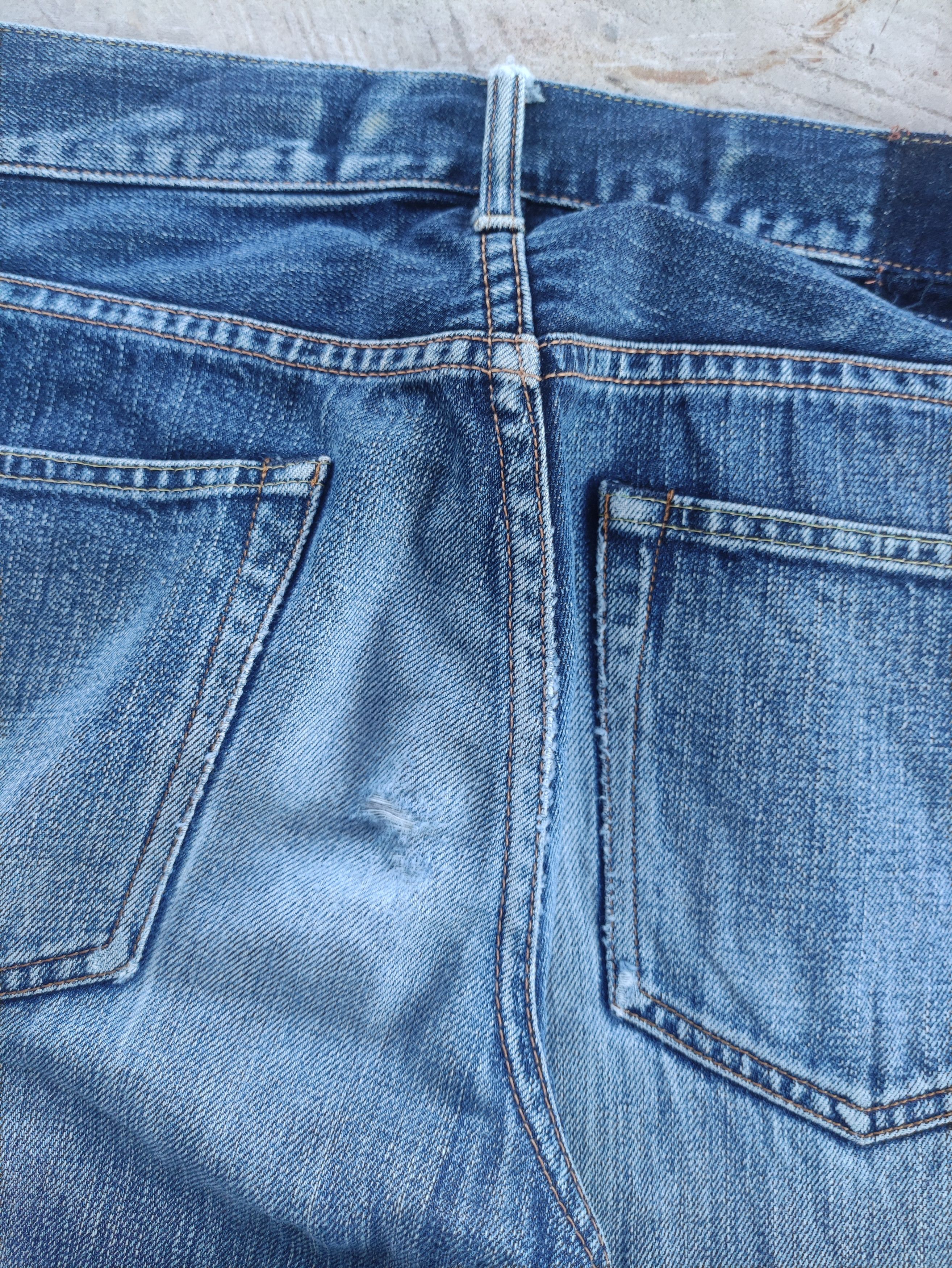 Japanese Brand Vintage Back Number Jean Distressed Faded Denim Pants Size US 33 - 11 Thumbnail