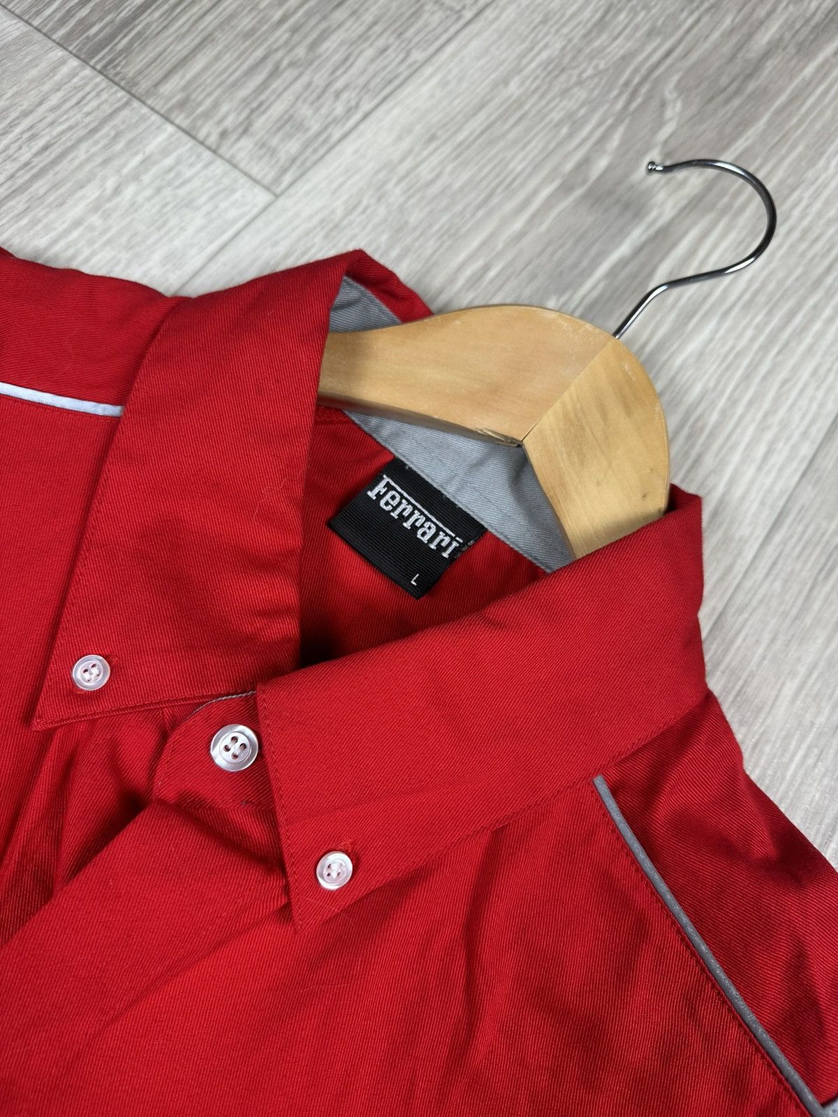 Ferrari × Vintage Vintage Ferrari 90s Racing Shirt Button Shell Size US L / EU 52-54 / 3 - 8 Thumbnail