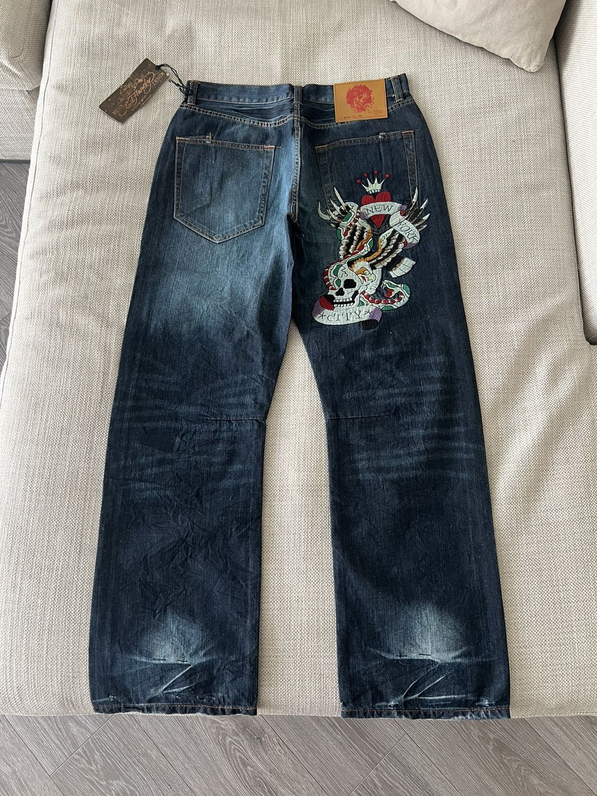 image of Vintage Ed Hardy Jeans By Christian Audigier Denim Pants, Men's (Size 34)