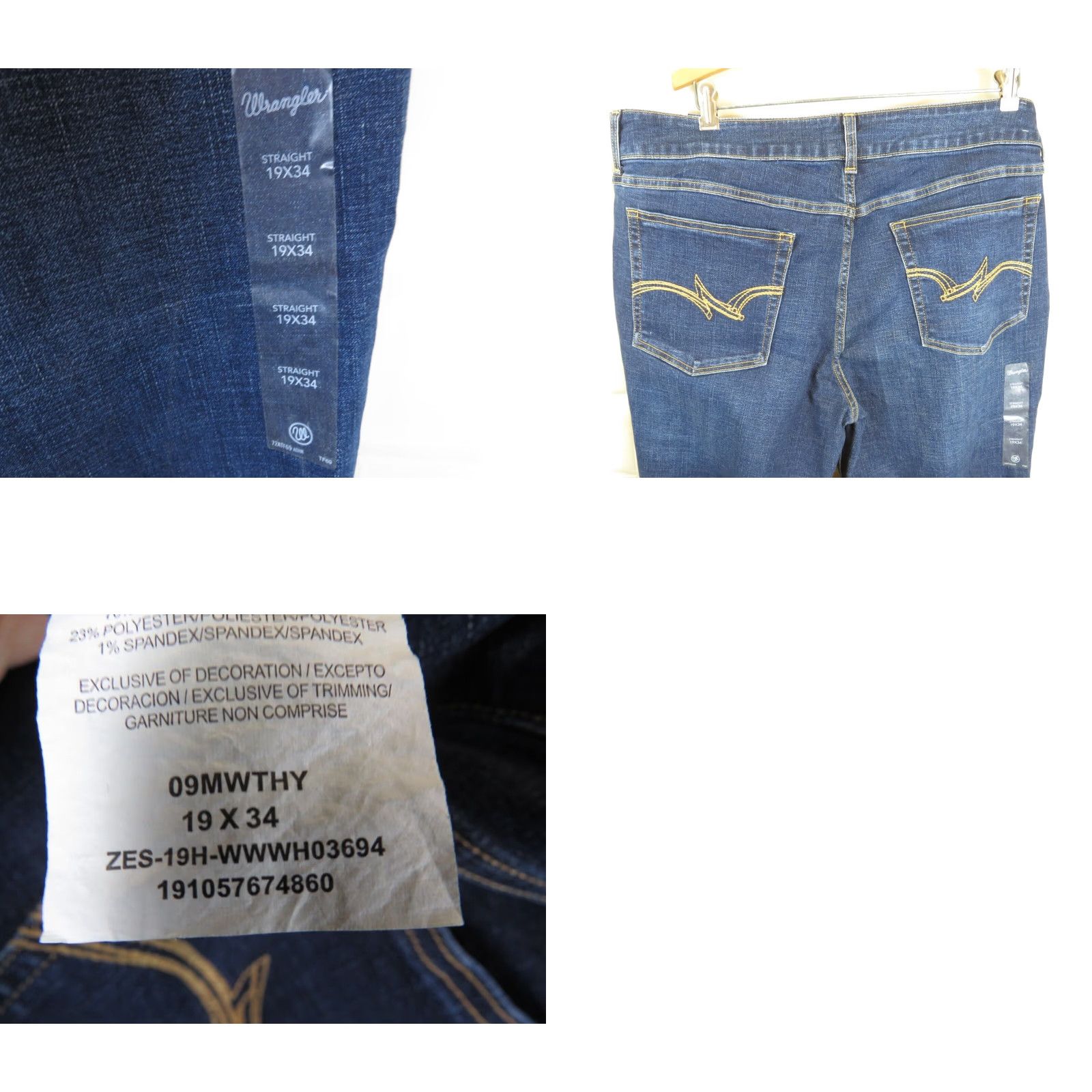 Wrangler NWT Wrangler Jeans Women Straight Leg 19X34 Blue Denim Pants NWT Wrangler Jeans Women Straight Leg 19X34 Blue denim pants Size 40" / US 18 - 8 Thumbnail