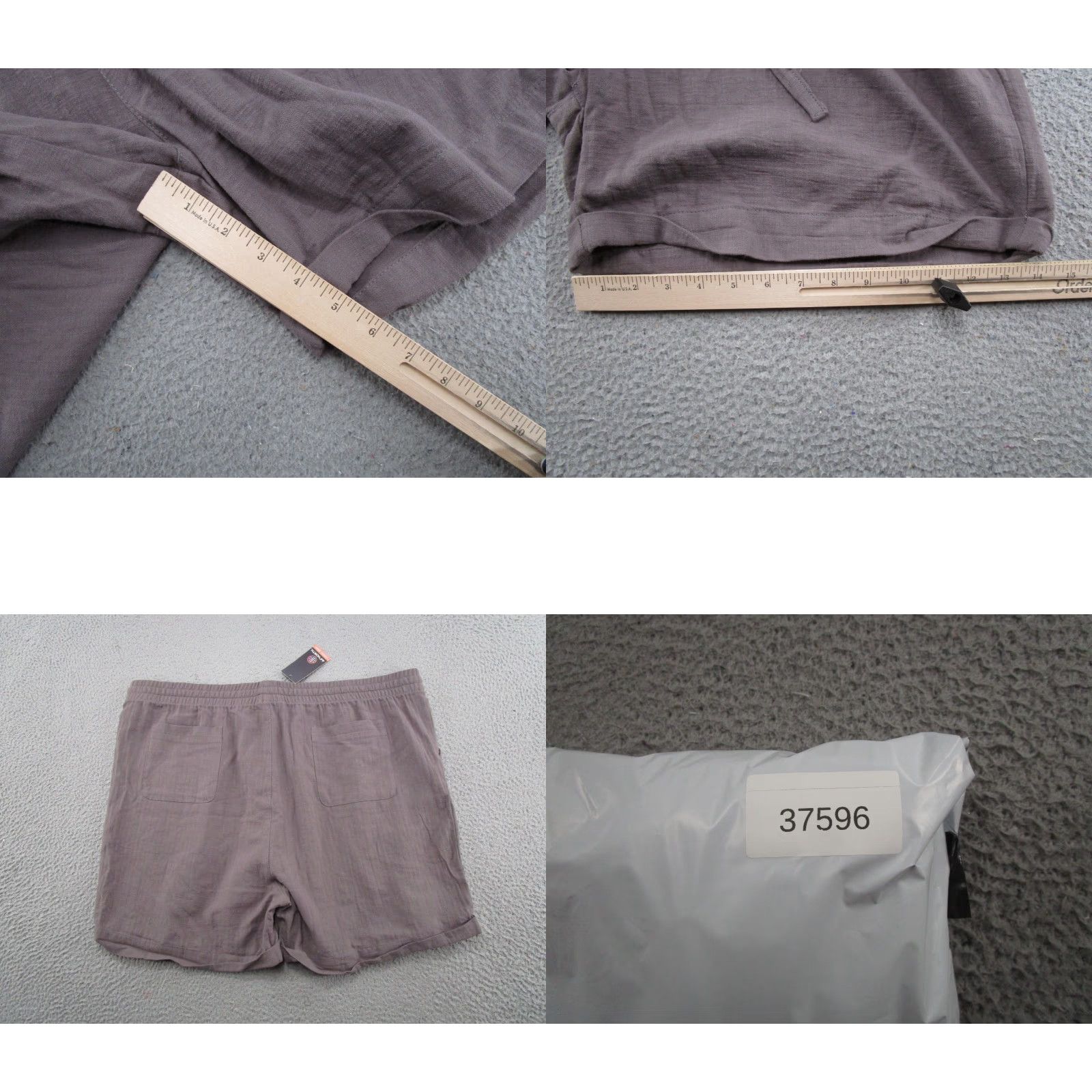 Vintage 44 North Womens Chino Shorts Elastic Waist Casual Wear Lounge 2X Plus Size Gray Slah Pocket Summer Spring Mens Womens Size 40" / US 18 - 8 Thumbnail