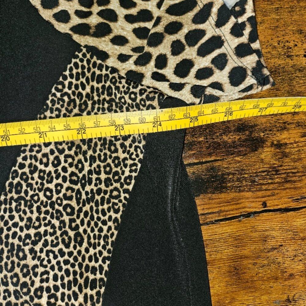 Michael Kors NWT Michael Kors Leopard Print Black Panels Dress 3X Women Size 3XL / US 20-22 - 6 Thumbnail