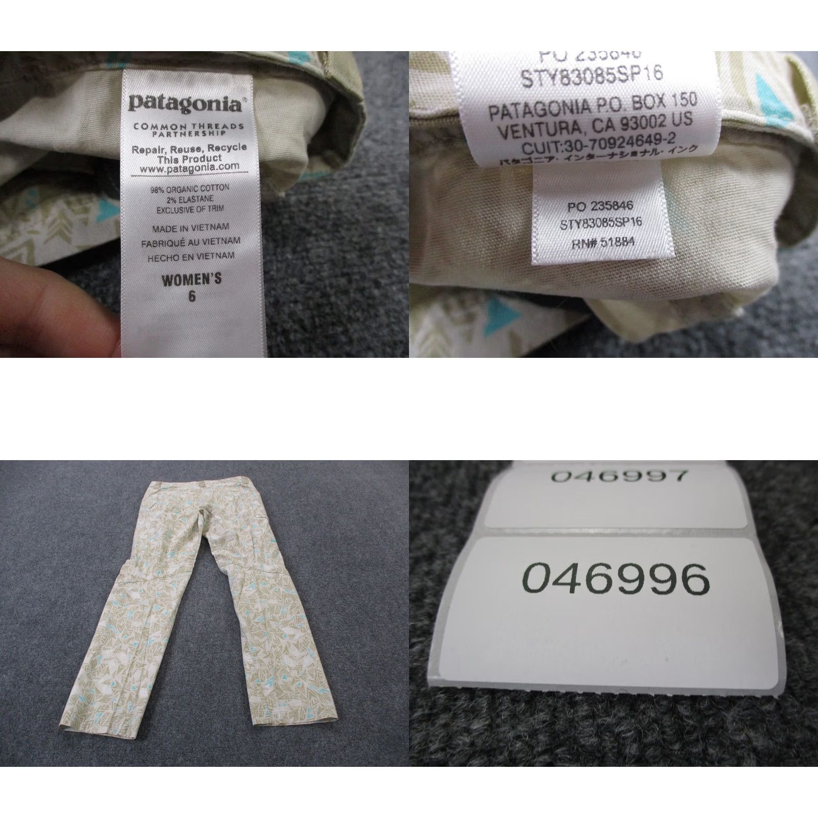 Patagonia Patagonia Pants Women 6 Aztec Performance Venga Rock Outdoor Climbing 83085 Size 28" / US 6 / IT 42 - 8 Thumbnail