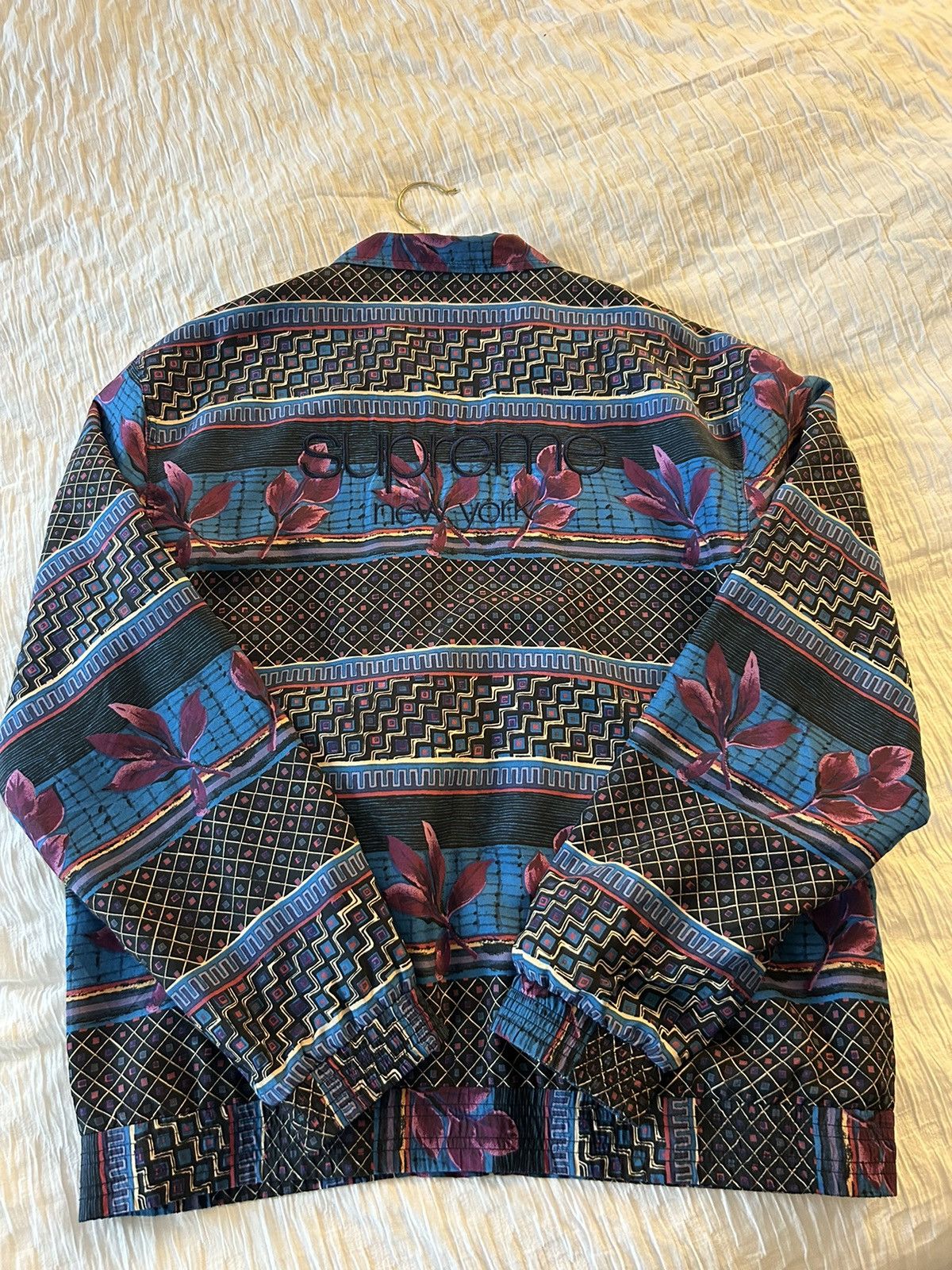 Supreme Silk Pattern Bomber Jacket | Grailed