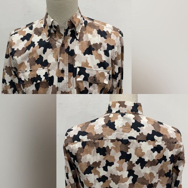 Prada Prada Camo Print Men Shirt Sz 40 15 3/4 UCM682 Size US M / EU 48-50 / 2 - 3 Thumbnail