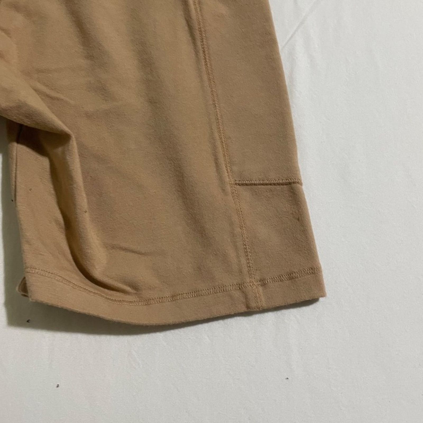 MONROW Monrow Womens Biker Shorts Pockes Soff Medium NWT Beige Size 24" / US 00 / IT 34 - 8 Thumbnail