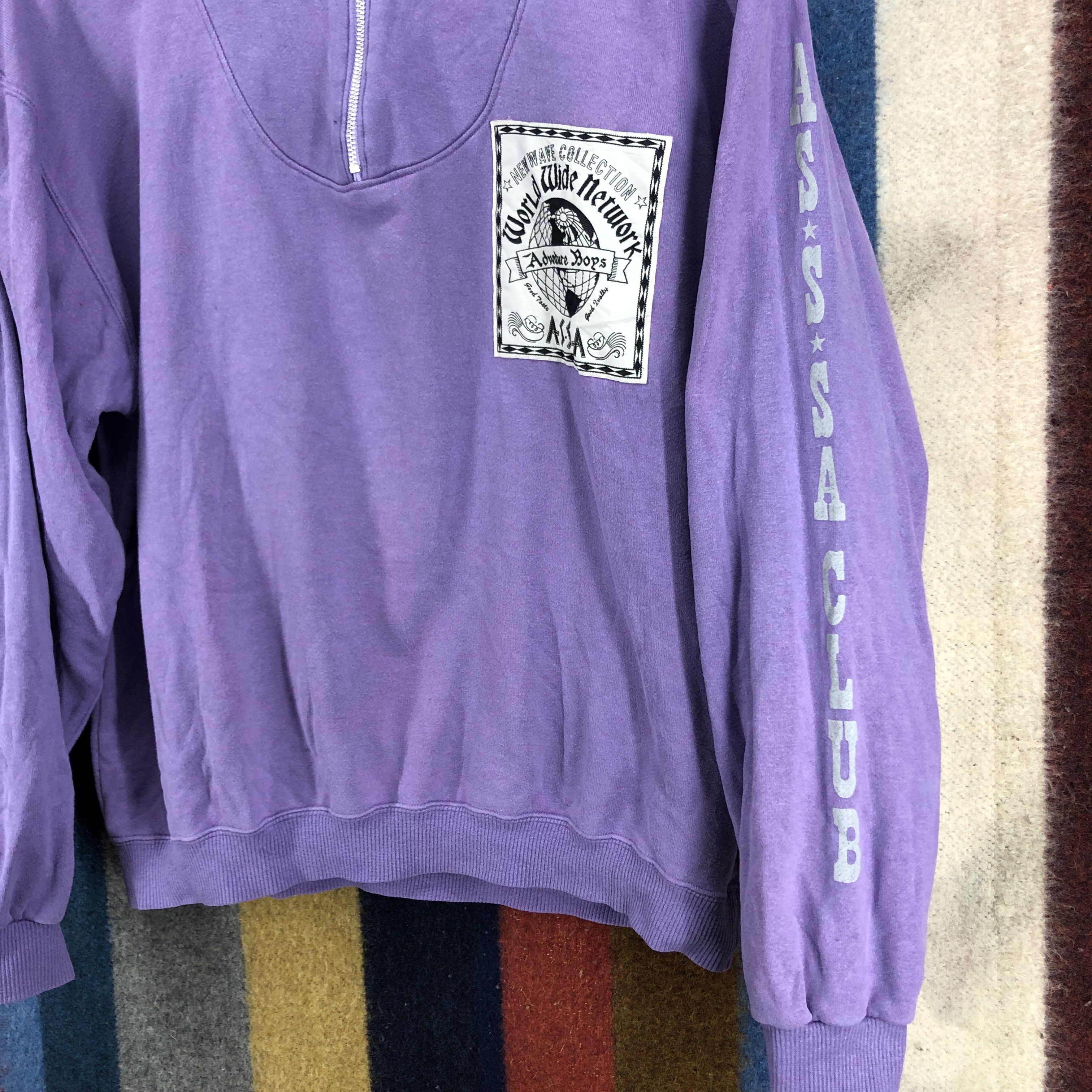 Japanese Brand Vintage ASSSA CLUB Turtle Neck Sweatshirt #0348/O Size US M / EU 48-50 / 2 - 3 Thumbnail
