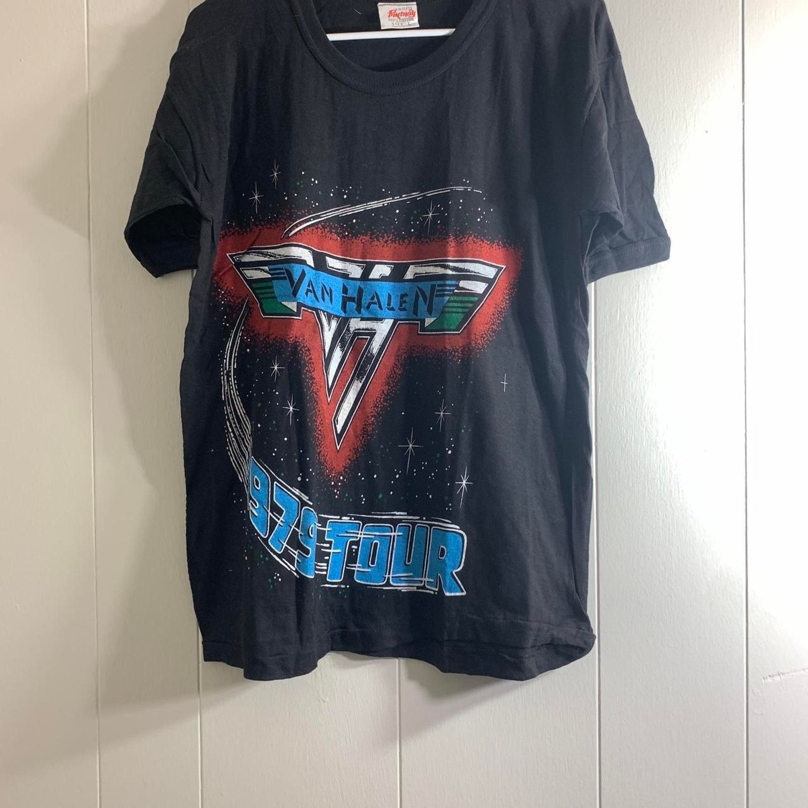 Vintage vintage 1979 VAN HALEN double sided single stitch tee shirt Size US L / EU 52-54 / 3 - 2 Thumbnail
