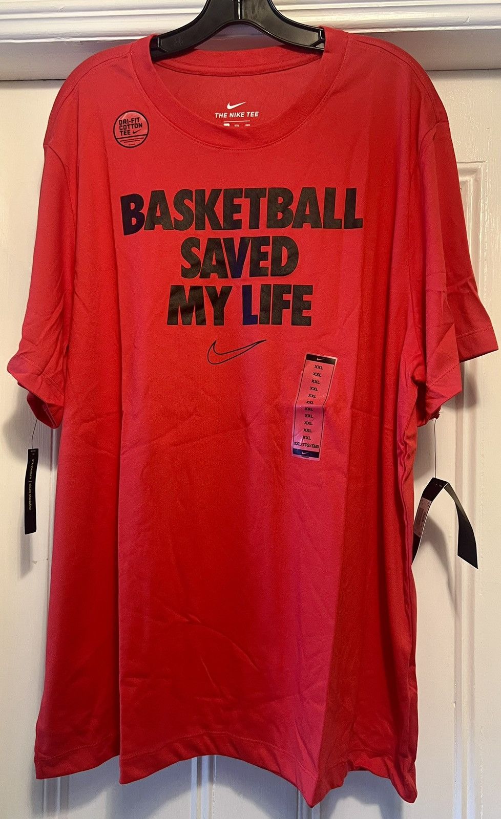 Nike Authentic Nike basketball saved my life tee t-shirt red xxl Size US XXL / EU 58 / 5 - 1 Thumbnail