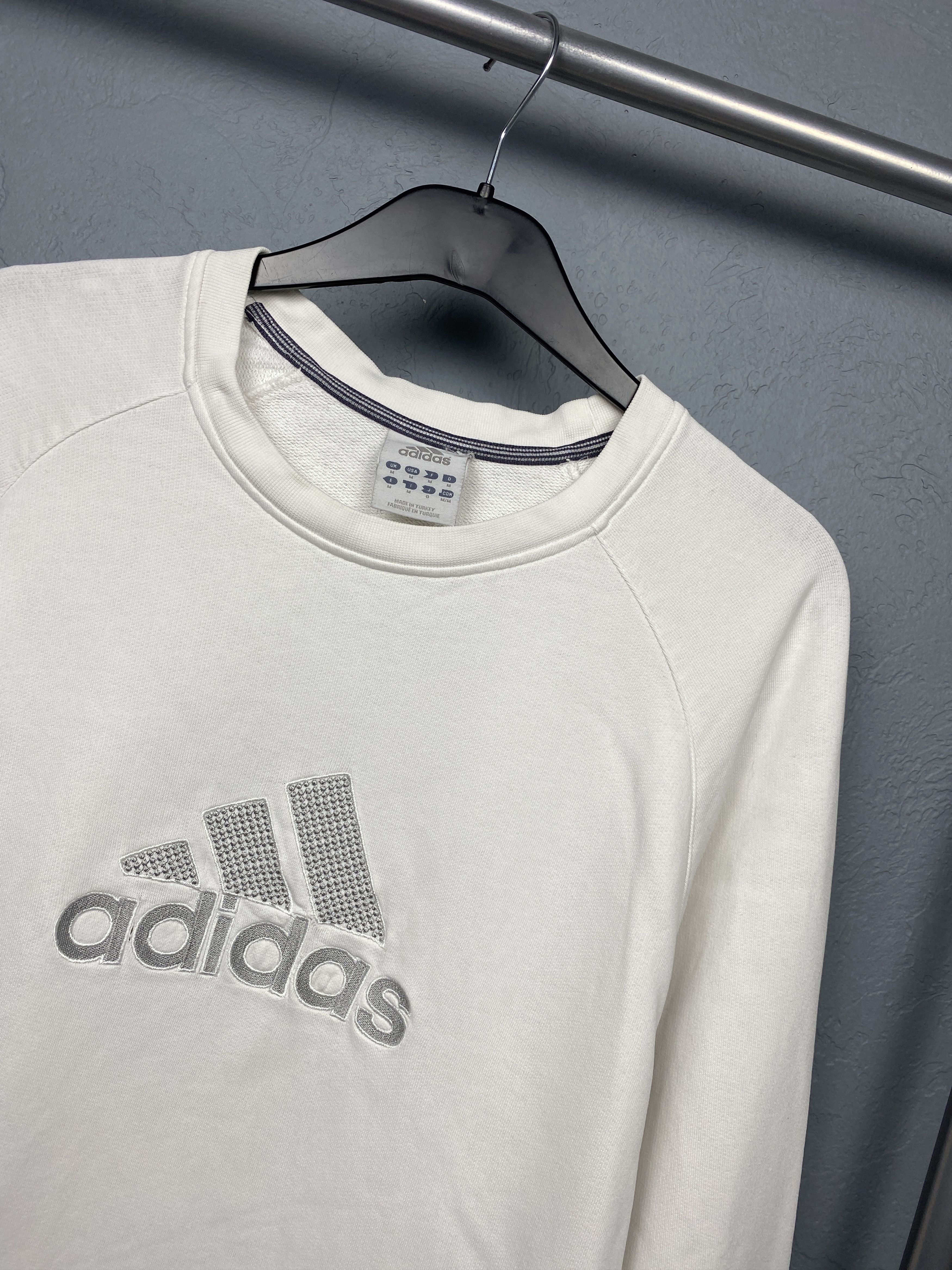Adidas × Vintage Adidas Vintage Mens Crew Neck Sweatshirt Y2K Size US M / EU 48-50 / 2 - 2 Thumbnail