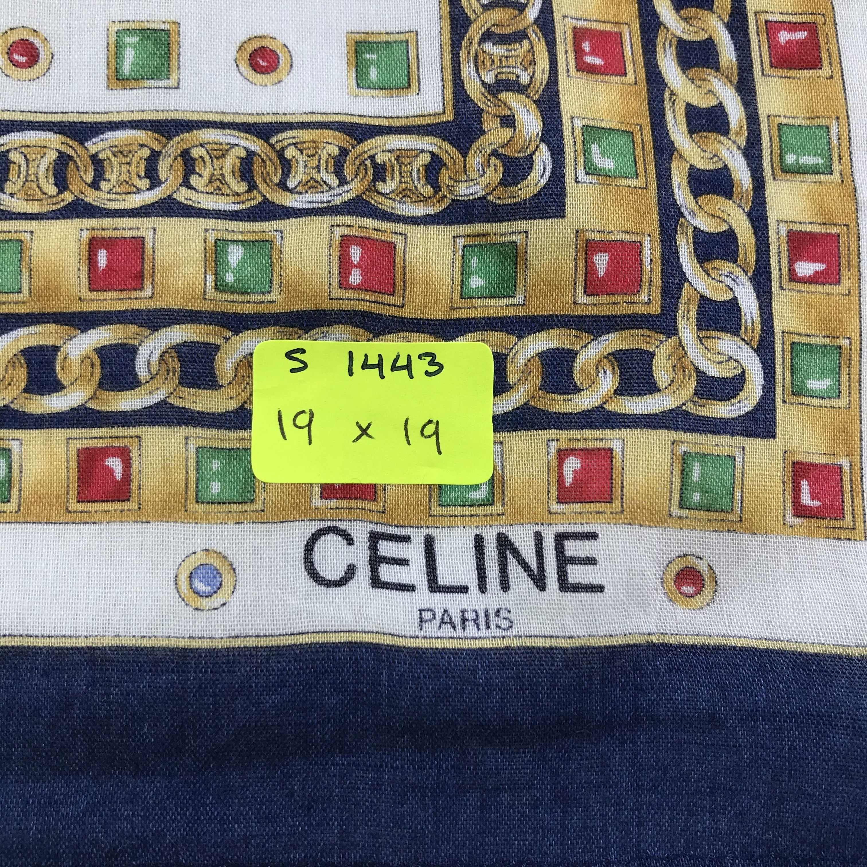 Celine × Vintage Celine Bandana / Handkerchief / Neckerchief - S1443 Size ONE SIZE - 5 Thumbnail