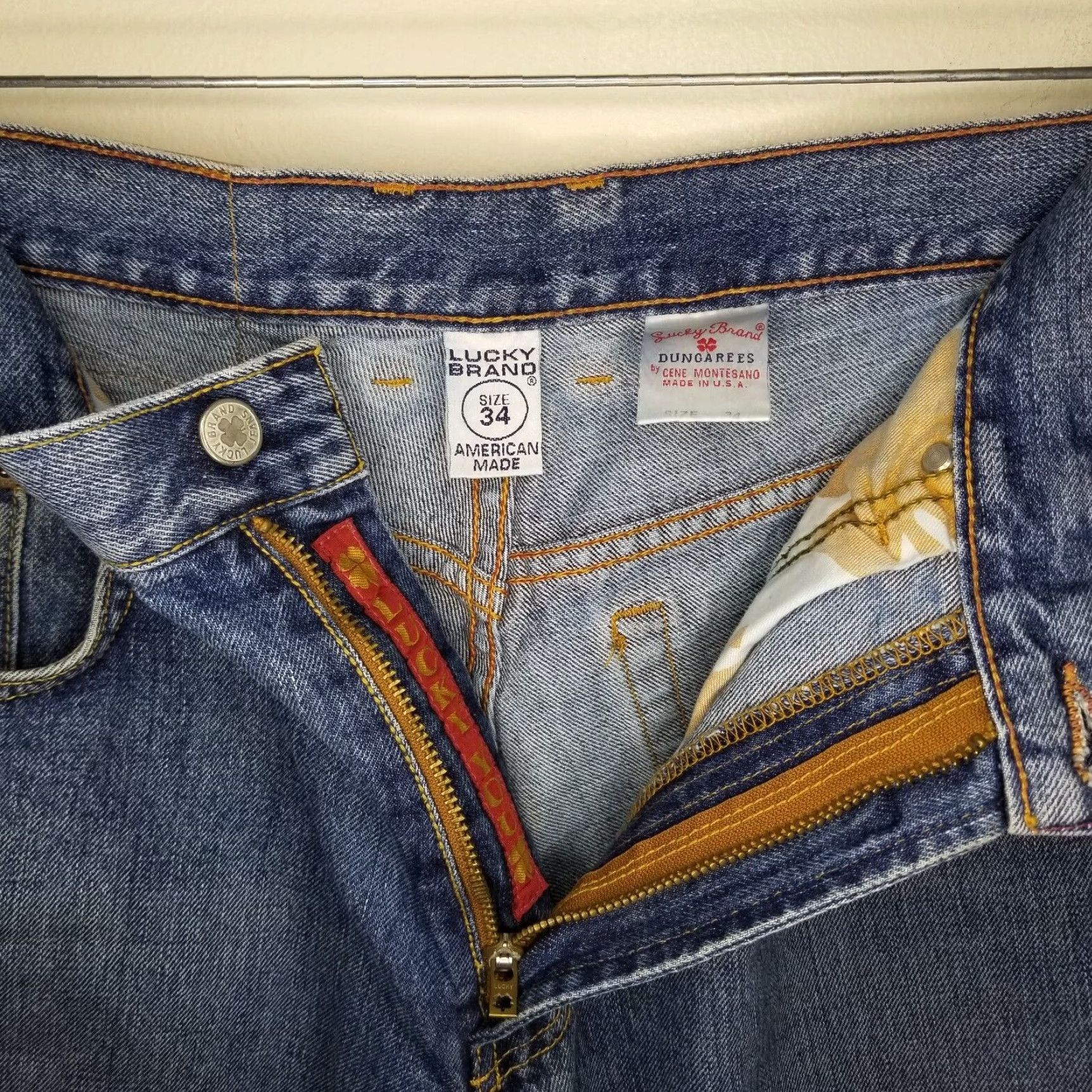 Lucky Brand VINTAGE Lucky Brand Blue Straight Jeans Size 34x32 Mens USA Size US 34 / EU 50 - 3 Thumbnail