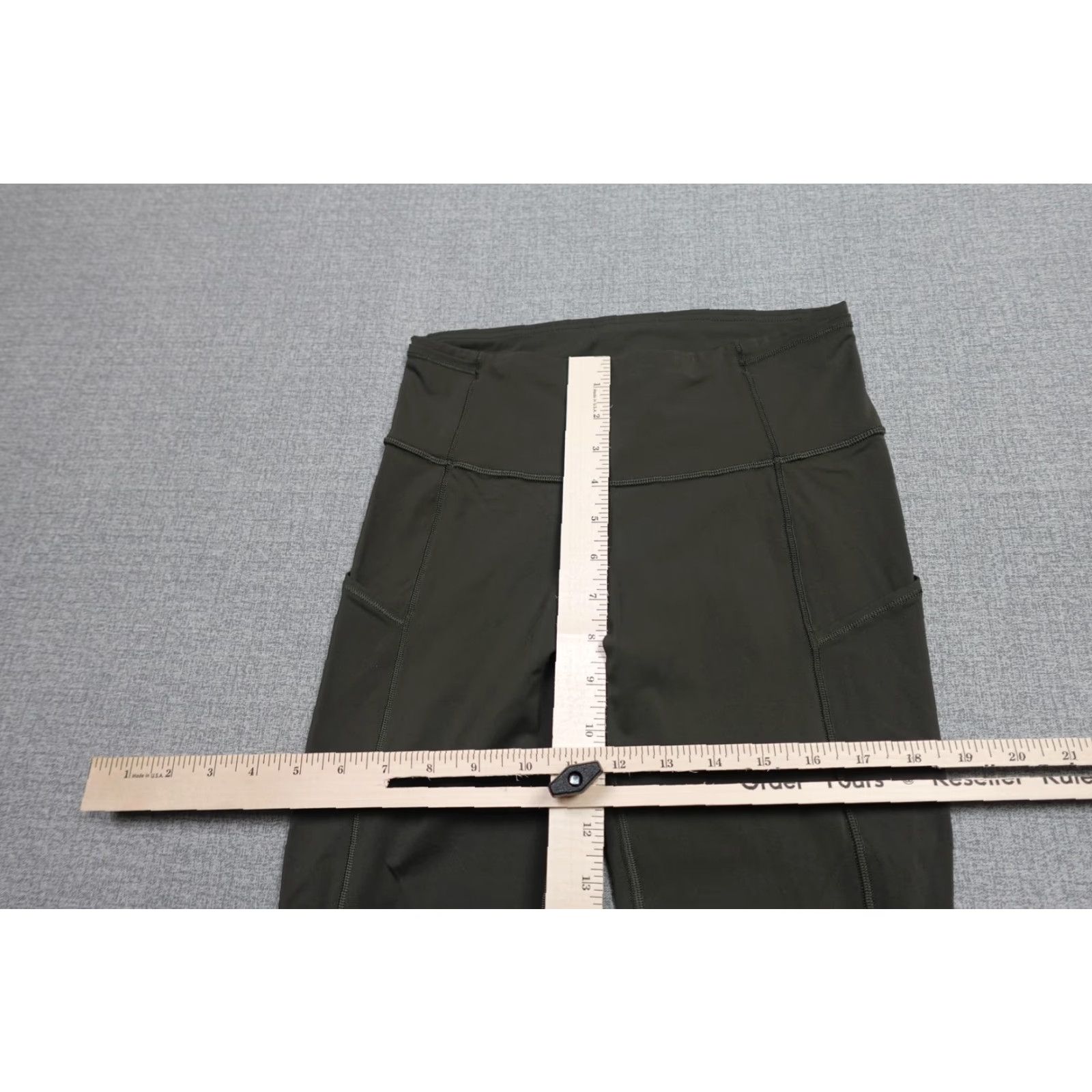 Lululemon Lululemon Leggings Women 6 Green High Rise Side Pocket Cropped Athletic Yoga Slim Skinny Knit Pull On Size 28" / US 6 / IT 42 - 6 Thumbnail