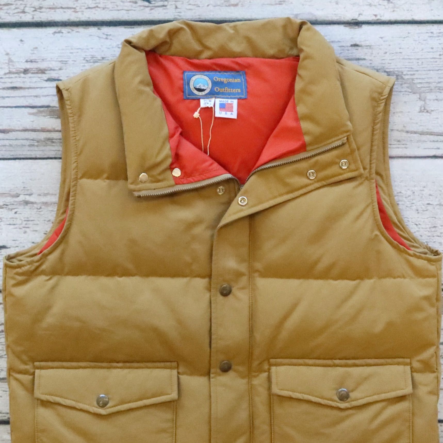 Vintage VINTAGE Oregonian Outfitters Quilted Puffer Vest Men M Khaki Vest 70s? Size US M / EU 48-50 / 2 - 2 Thumbnail