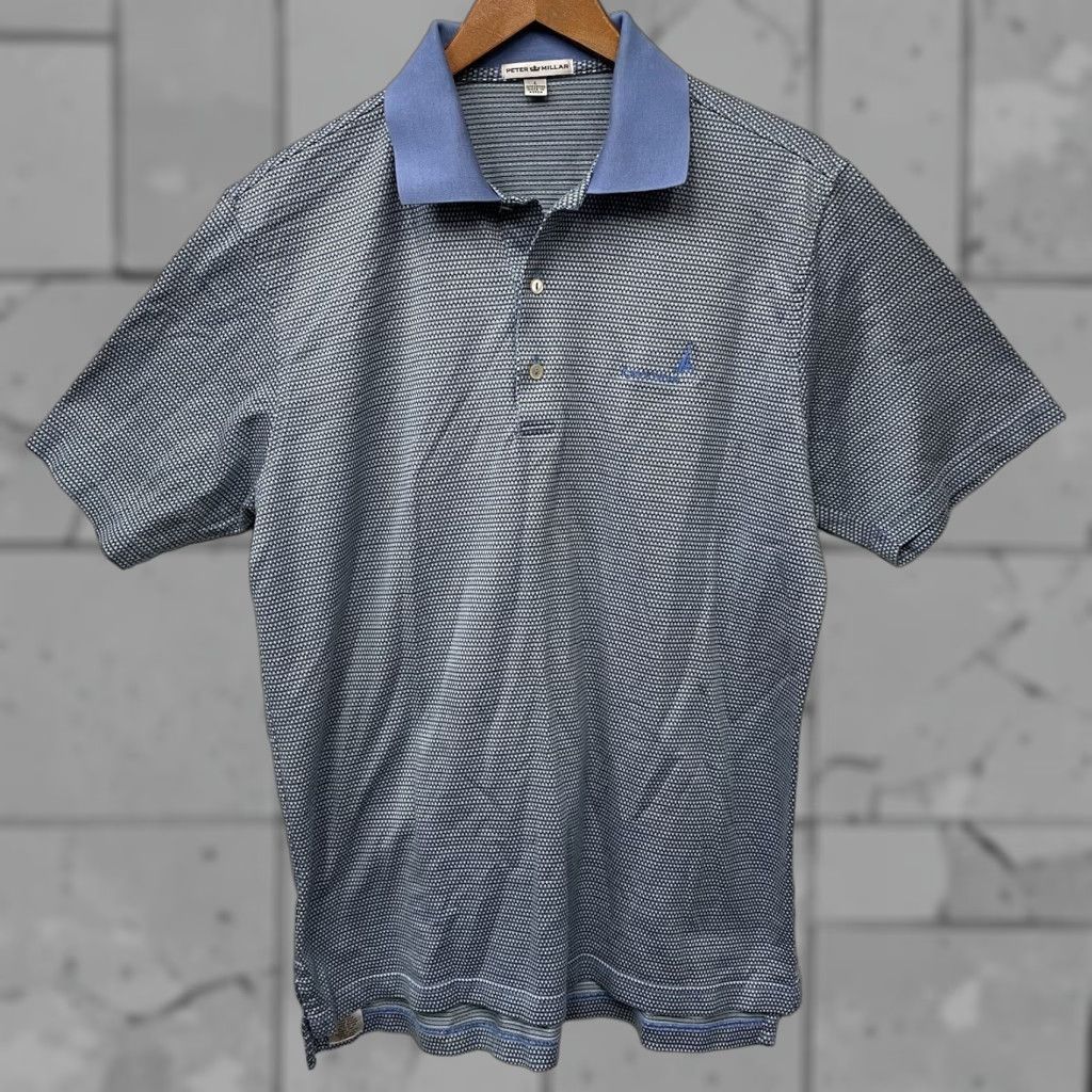 Peter Millar Peter Millar Polo Mens L Blue 100% Cotton Ravenna Golf Shirt Size US L / EU 52-54 / 3 - 1 Thumbnail