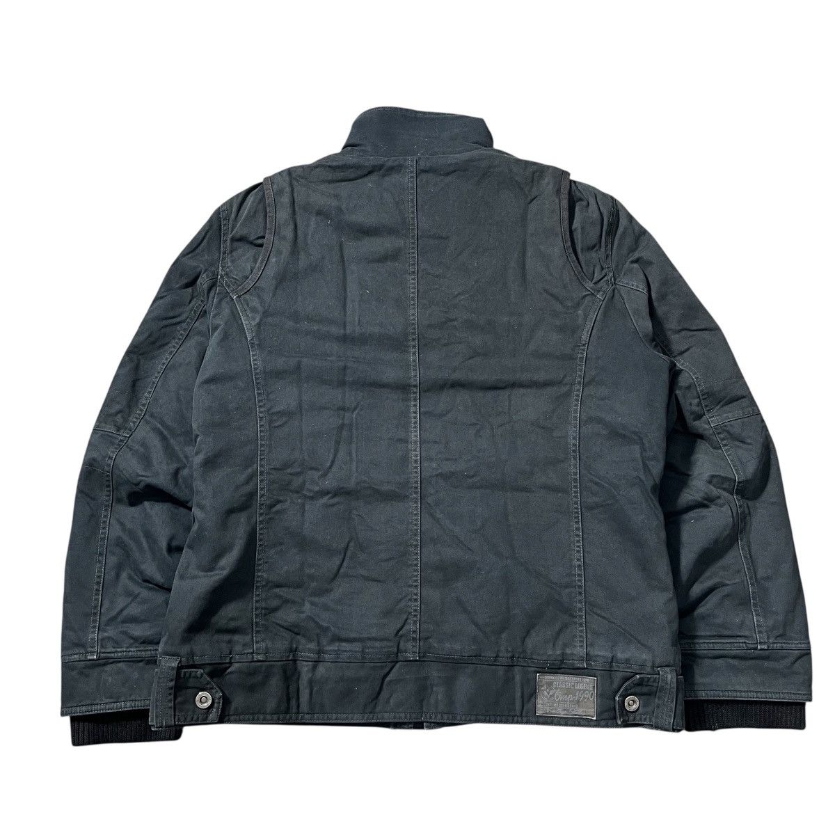 Japanese Brand OMPHALOS Canvas Jacket Fleece Lined Size US L / EU 52-54 / 3 - 9 Thumbnail