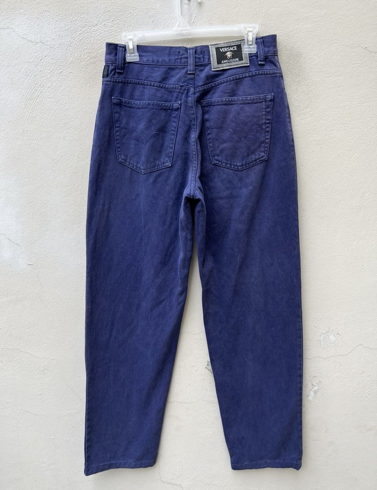 Versace Jeans Couture Vintage Versace Jeans Couture sun Faded Indigo Denim Baggy Size US 29 - 14 Thumbnail