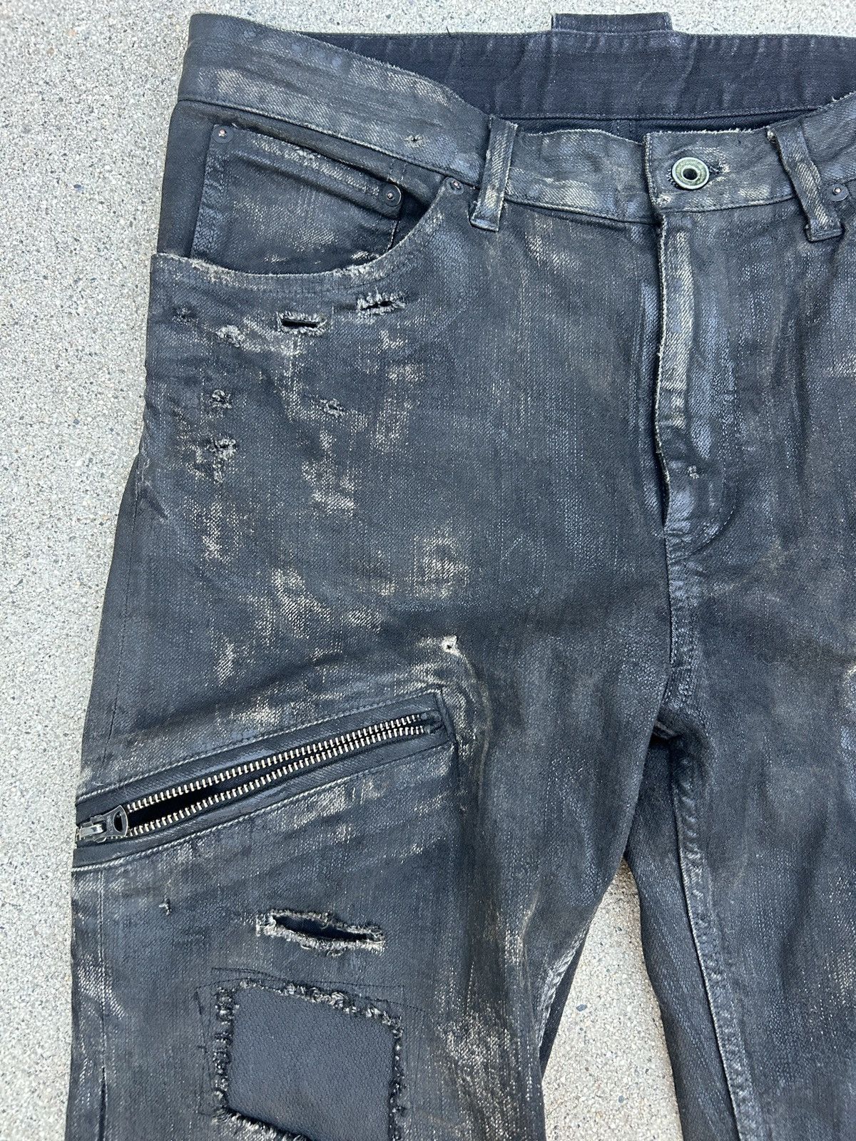 Le Grande Bleu (L.G.B.) LGB WAXED BLACK DENIM Size US 31 - 4 Thumbnail