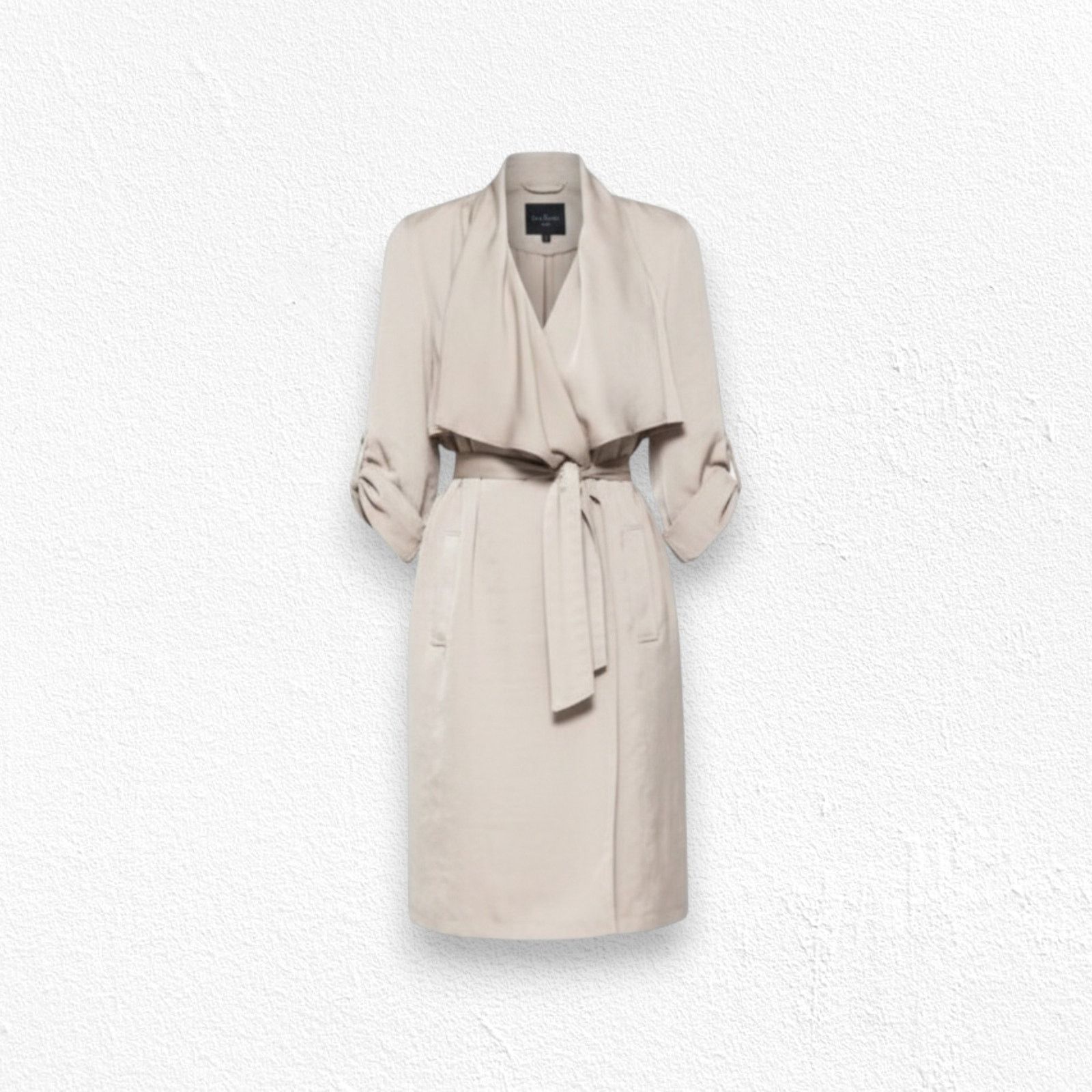 Bcbgmaxazria BCBGmaxazria Beige Trench Wrap Dress Belted XS EUC Size XS / US 0-2 / IT 36-38 - 1 Thumbnail