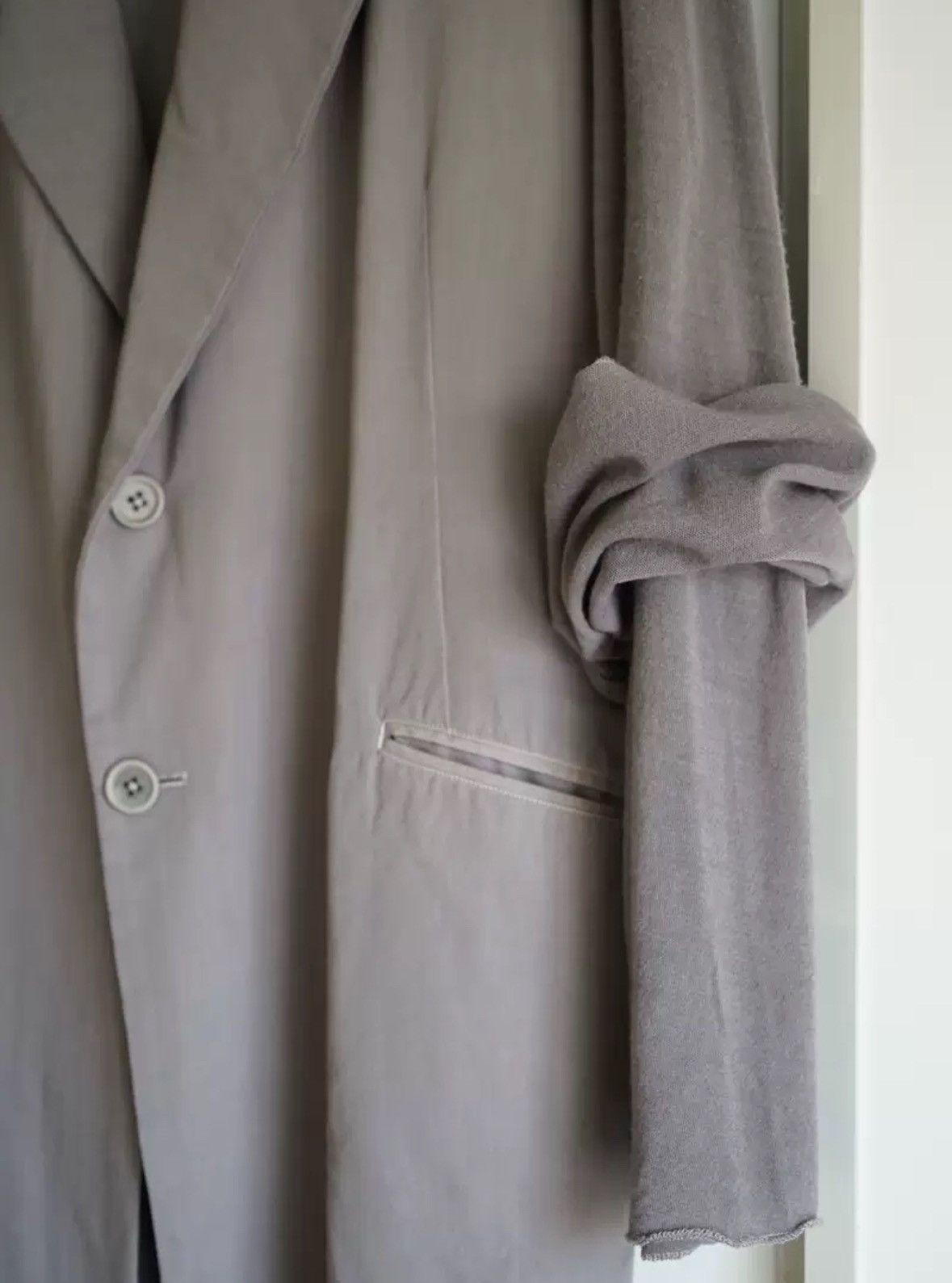 Yohji Yamamoto Yohji Yamamoto 02ss to wear dyed double sleeved coat Size US L / EU 52-54 / 3 - 3 Thumbnail
