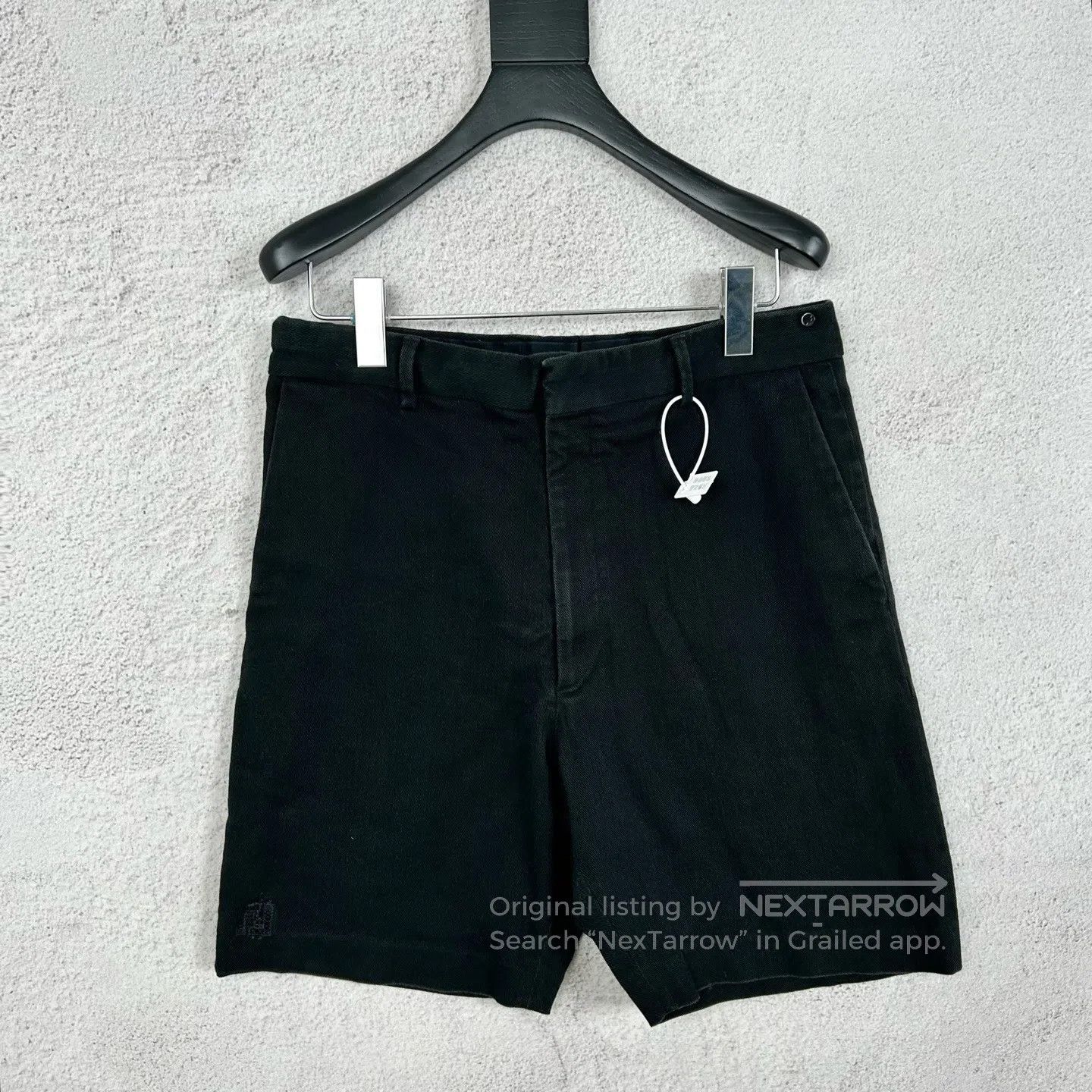 Fendi FENDI Black logo washed black denim shorts Size US 32 / EU 48 - 1 Thumbnail