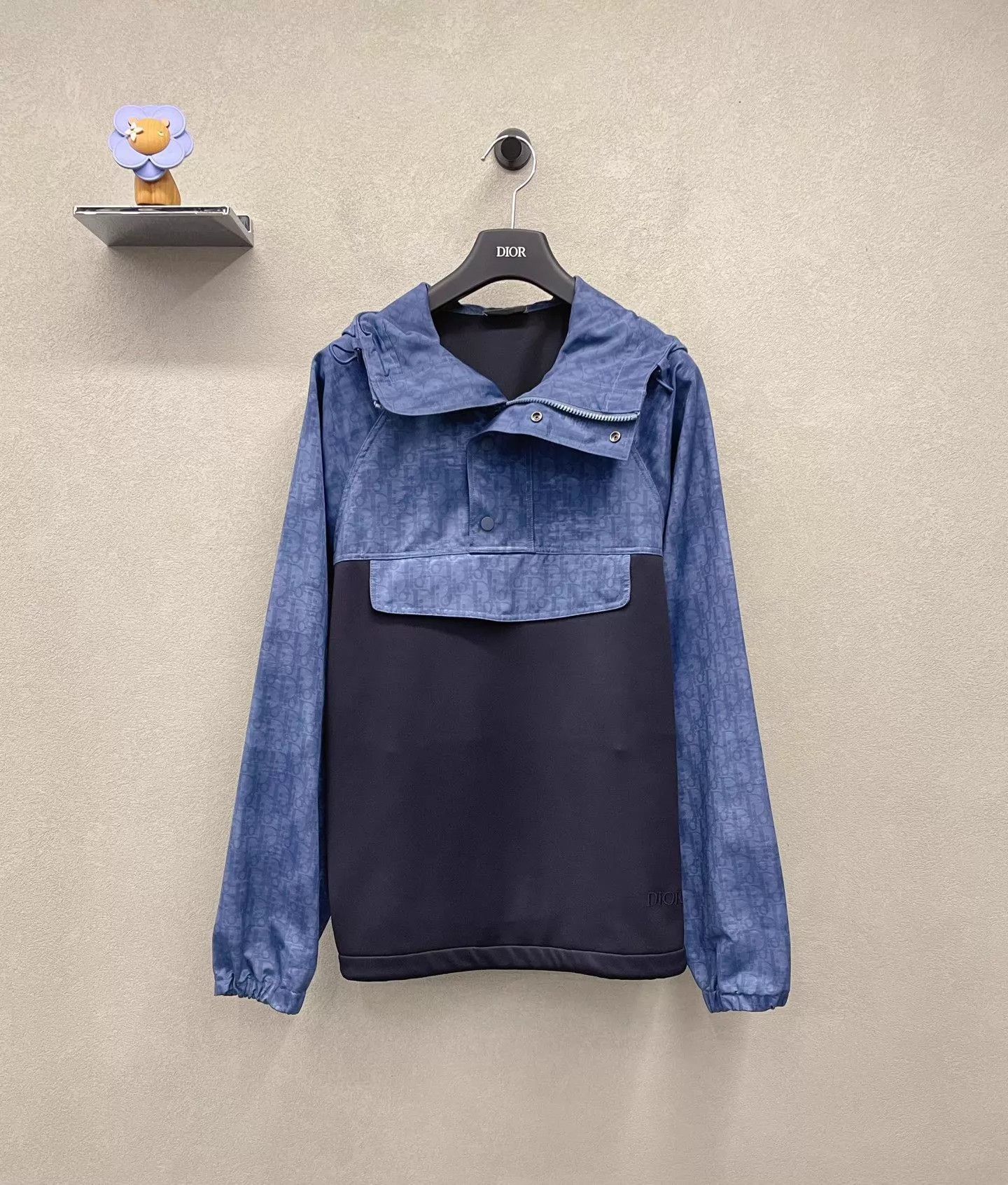 Dior Blue Lightweight Hooded Jacket with Pockets Size US S / EU 44-46 / 1 - 1 Thumbnail