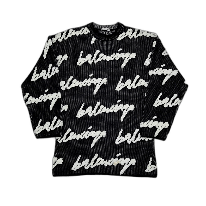 Balenciaga Balenciaga 3D Logo Crewneck Knit Sweater Size US S / EU 44-46 / 1 - 1 Thumbnail