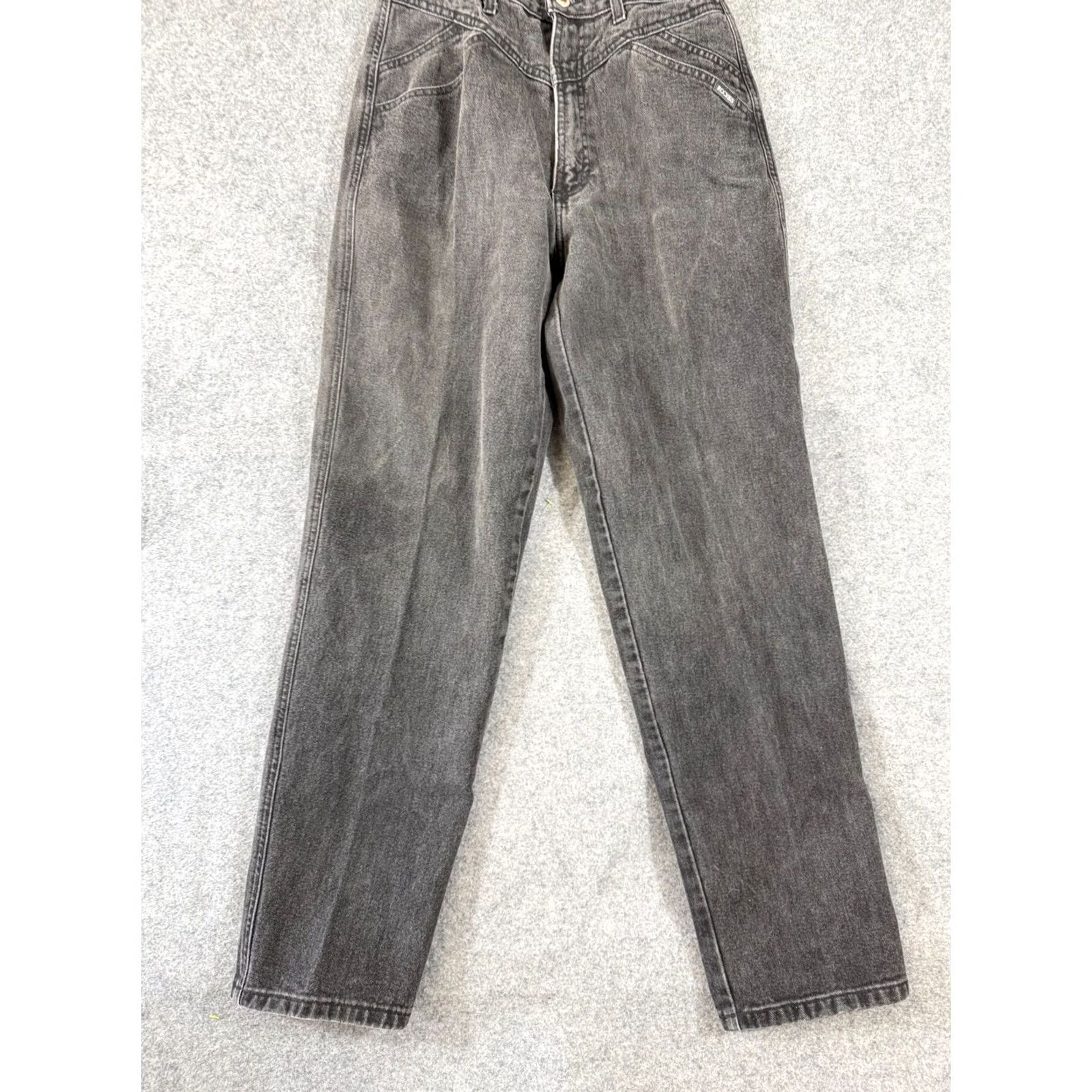 Vintage Rocky Mountain Jeans Womens 32 Faded Black/Gray Western Vintage Regular Jeans Size 24" / US 00 / IT 34 - 4 Thumbnail