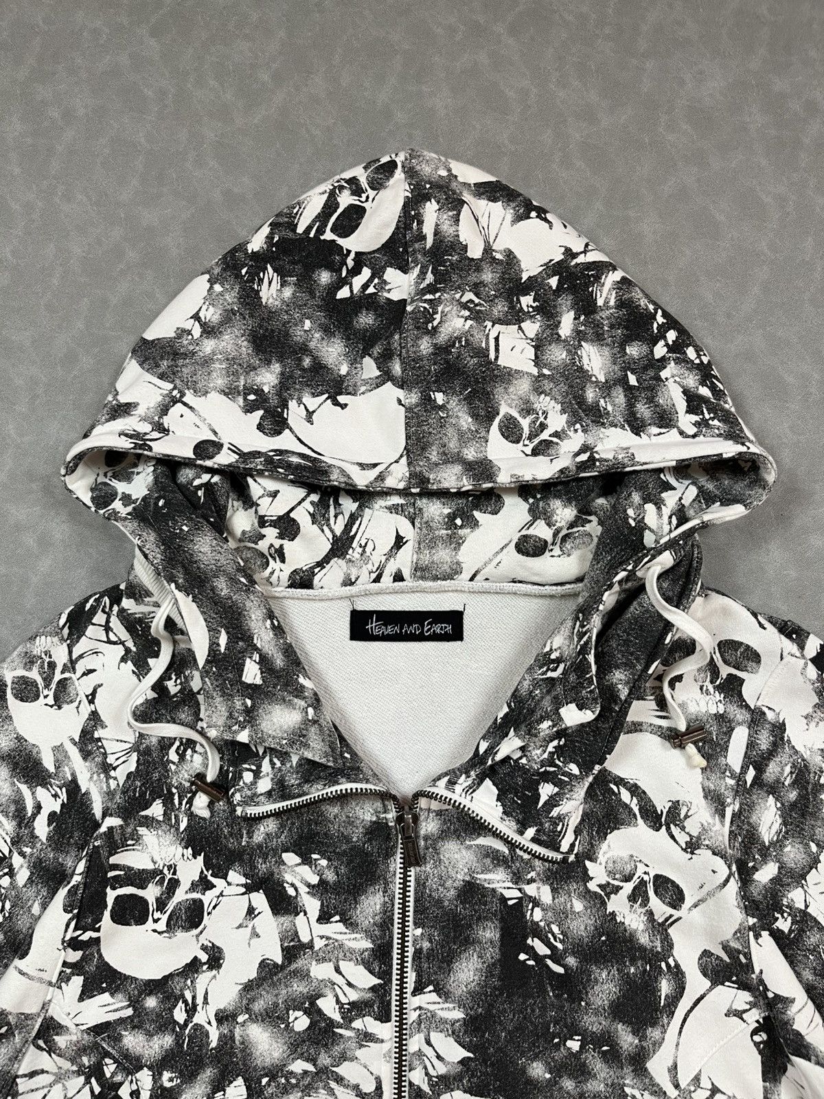 Japanese Brand Heaven and earth skull zip hoodie Size US M / EU 48-50 / 2 - 8 Thumbnail