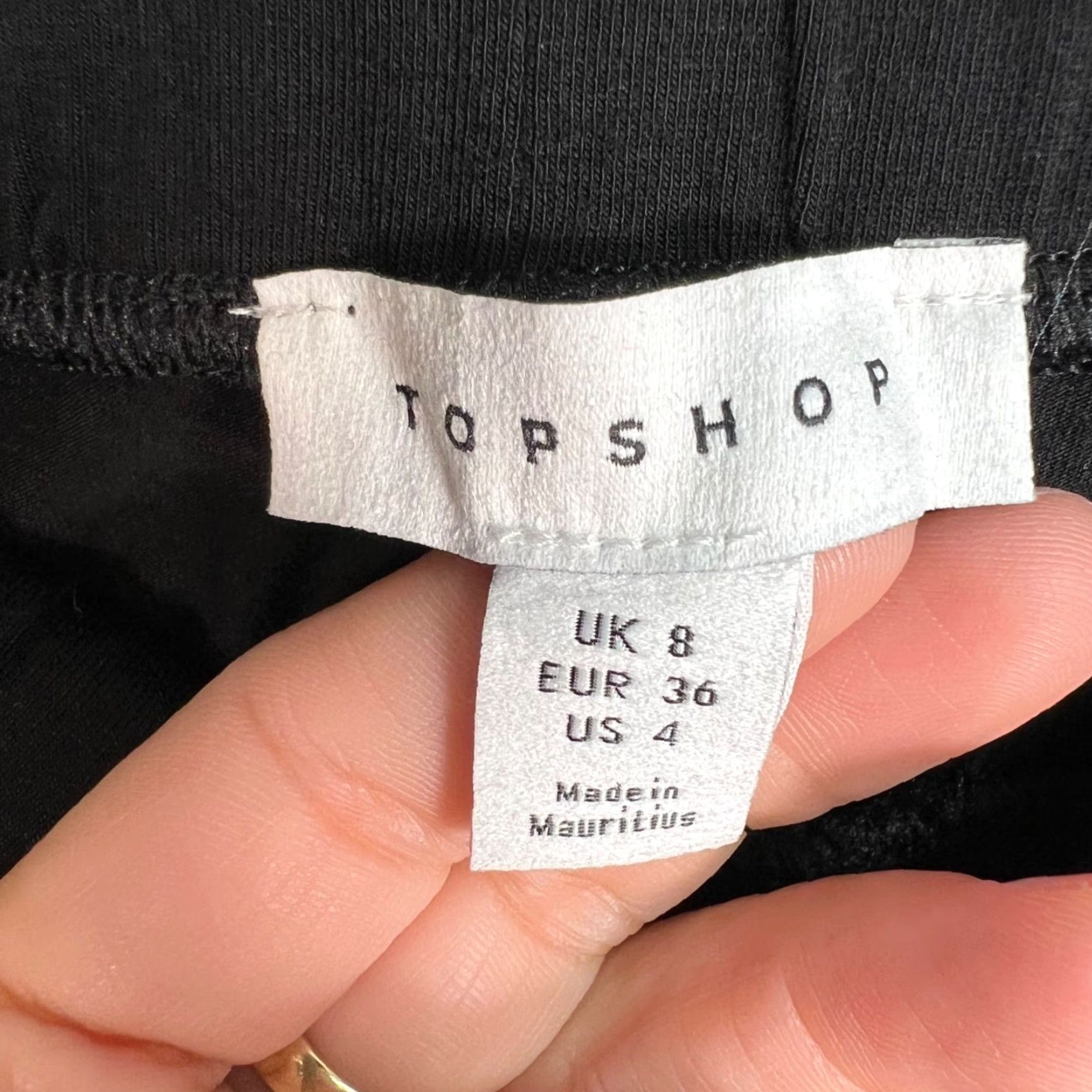 Topshop Topshop Leggings Womens Size 4 Black Viscose Elastane Stretch Ankle High Rise 27in Inseam Regular Pattern Solid Size 27" / US 4 / IT 40 - 3 Thumbnail