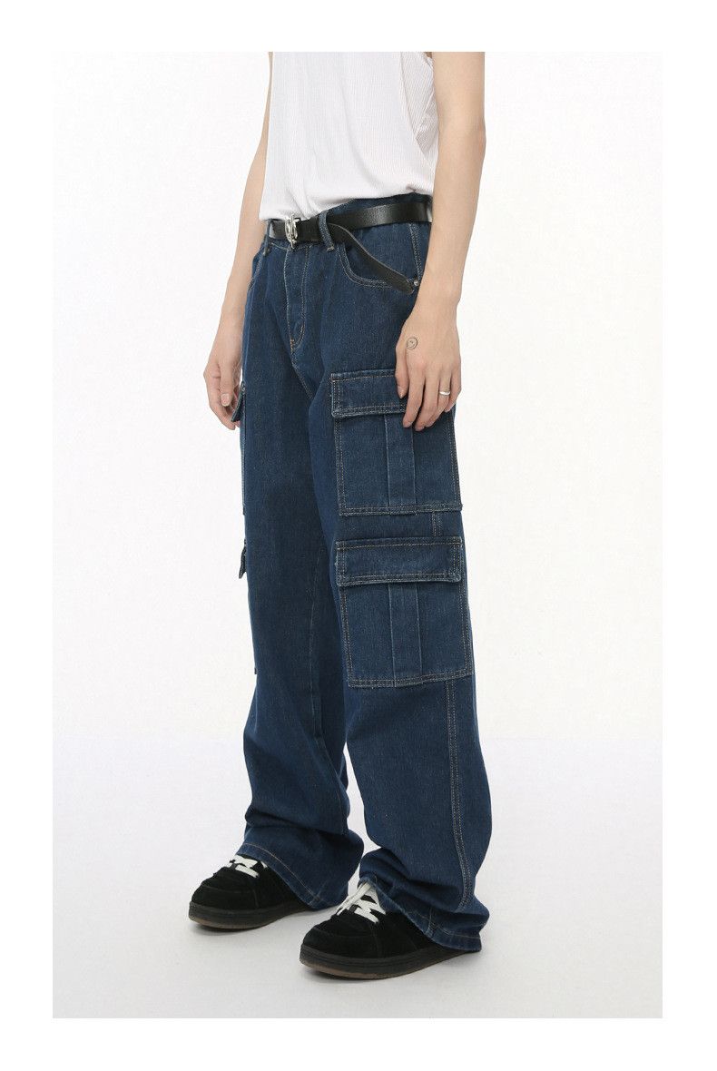 Japanese Brand × Jean Vintage fashion multi-pocket wide-leg cargo jeans Size US 32 / EU 48 - 6 Thumbnail