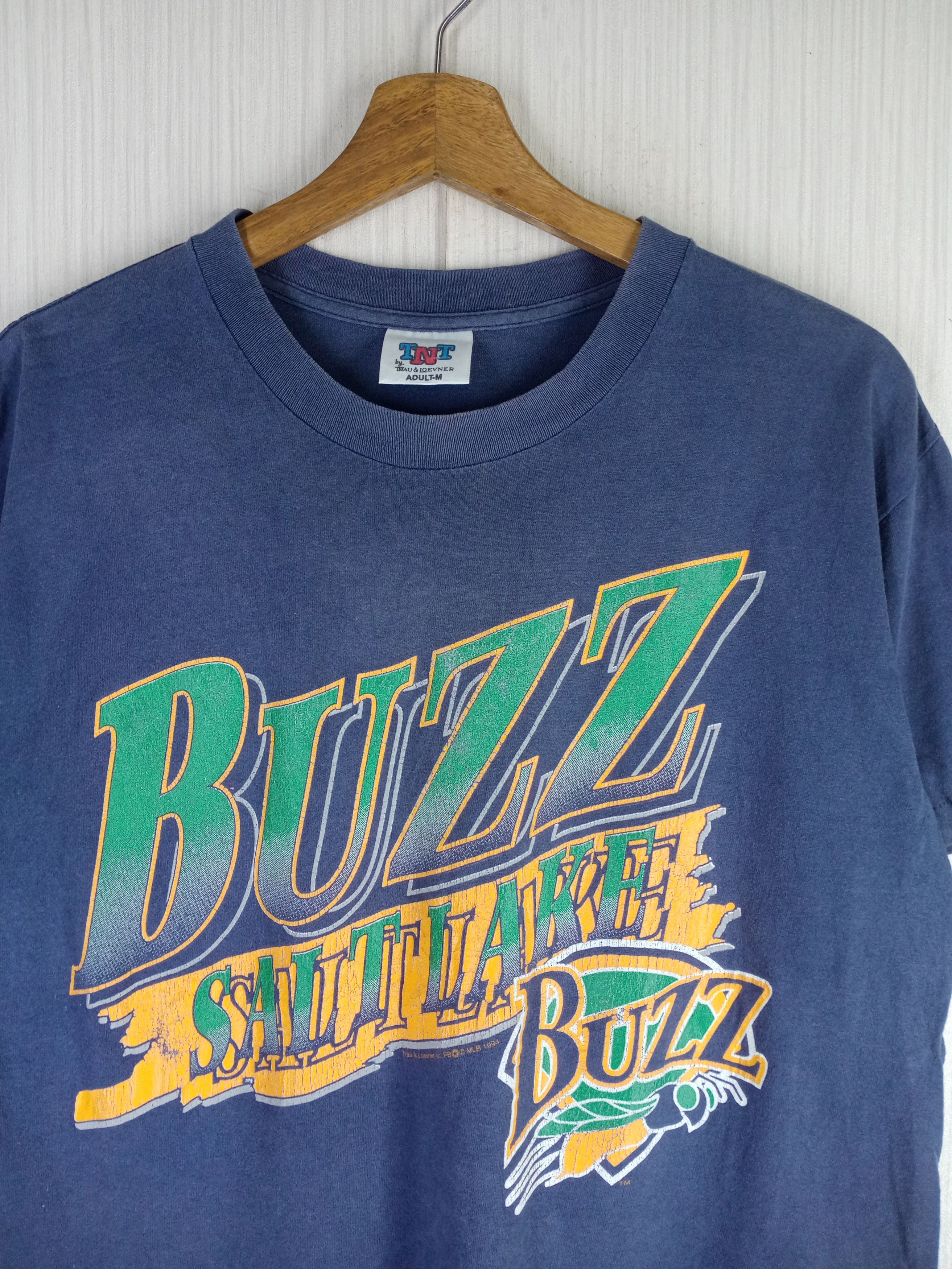 MLB × Vintage Vintage 1994 BUZZ SALT LAKE Big Logo Tshirt Size US M / EU 48-50 / 2 - 3 Thumbnail