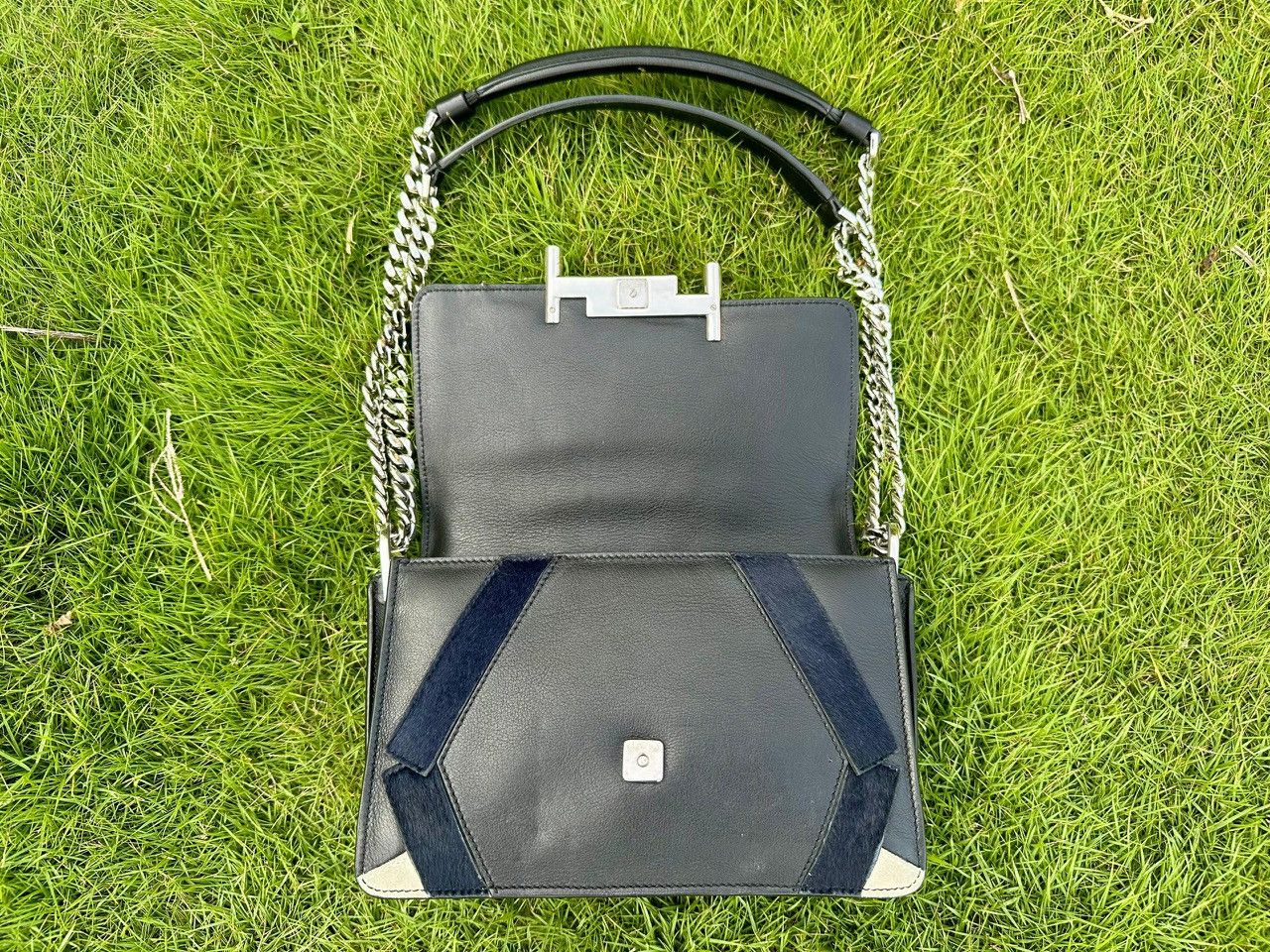 Tod's Authentic Tod’s Double T Calfskin Poney Chain Shoulder Bag Size ONE SIZE - 8 Thumbnail