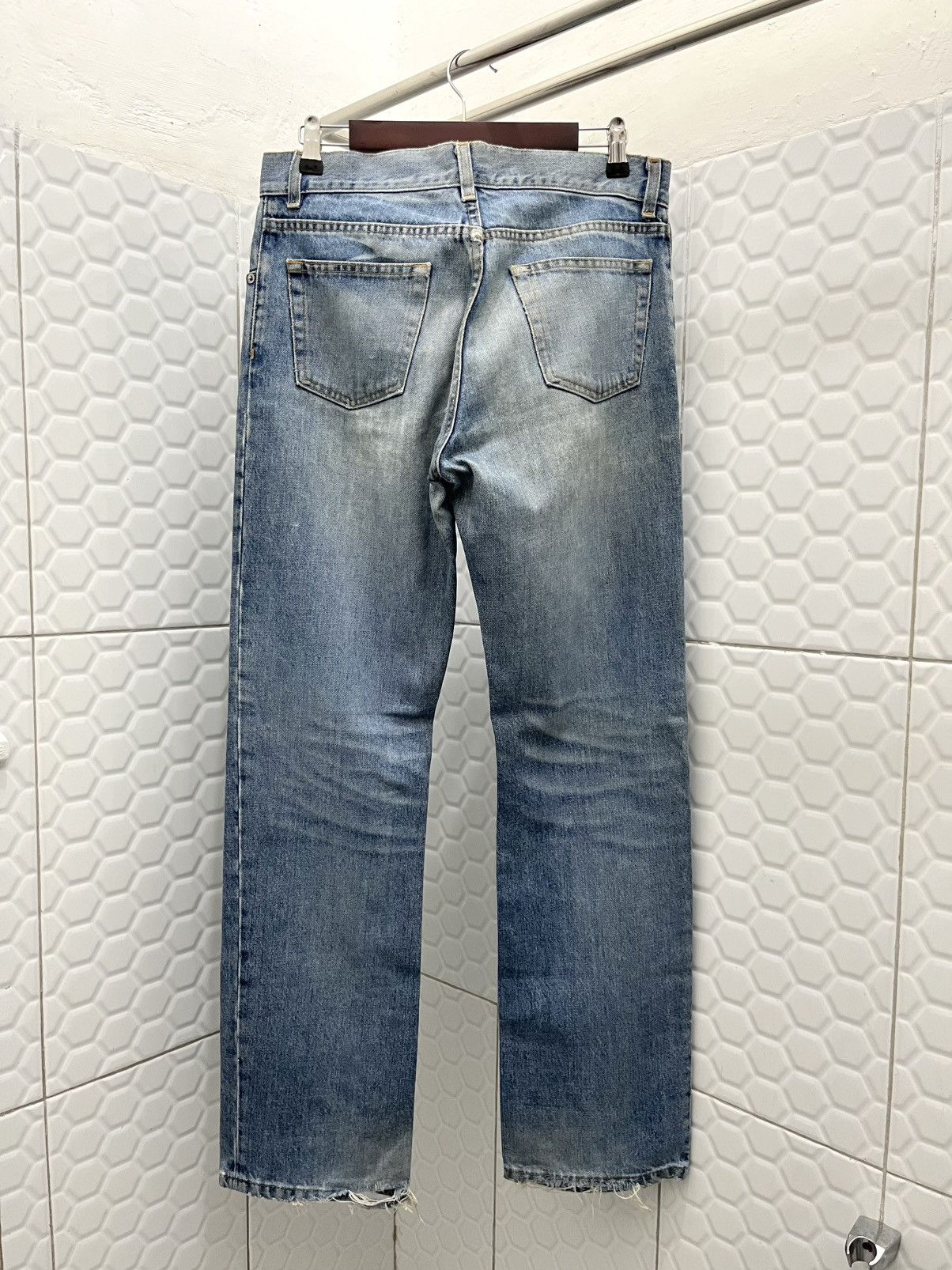 パンツ HELMUT LANG vintage sanded denim archive Helmut Lang 1998 Vintage Sanded Broken Denim Painter Jeans