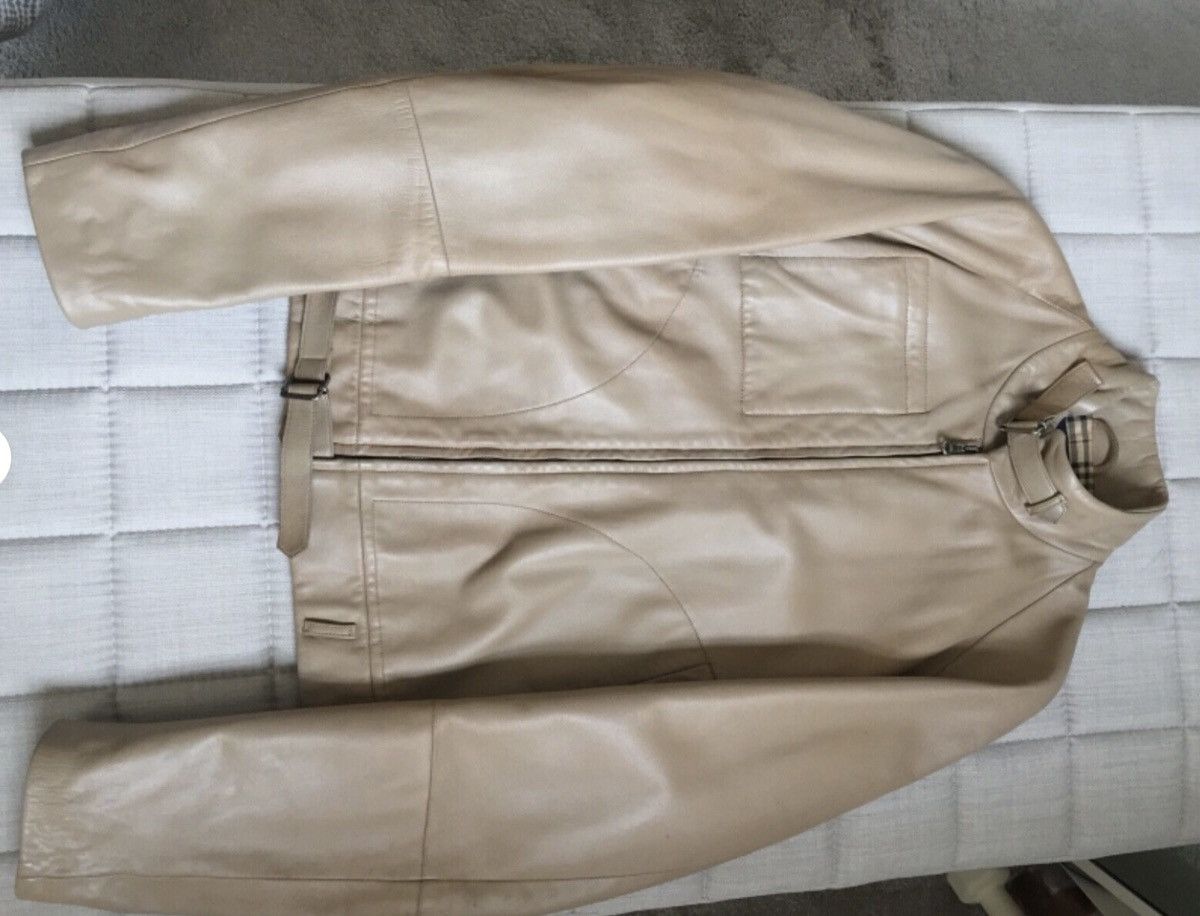 Burberry BURBERRY MENS LEATHER JACKET Size US XXS / EU 40 - 5 Thumbnail