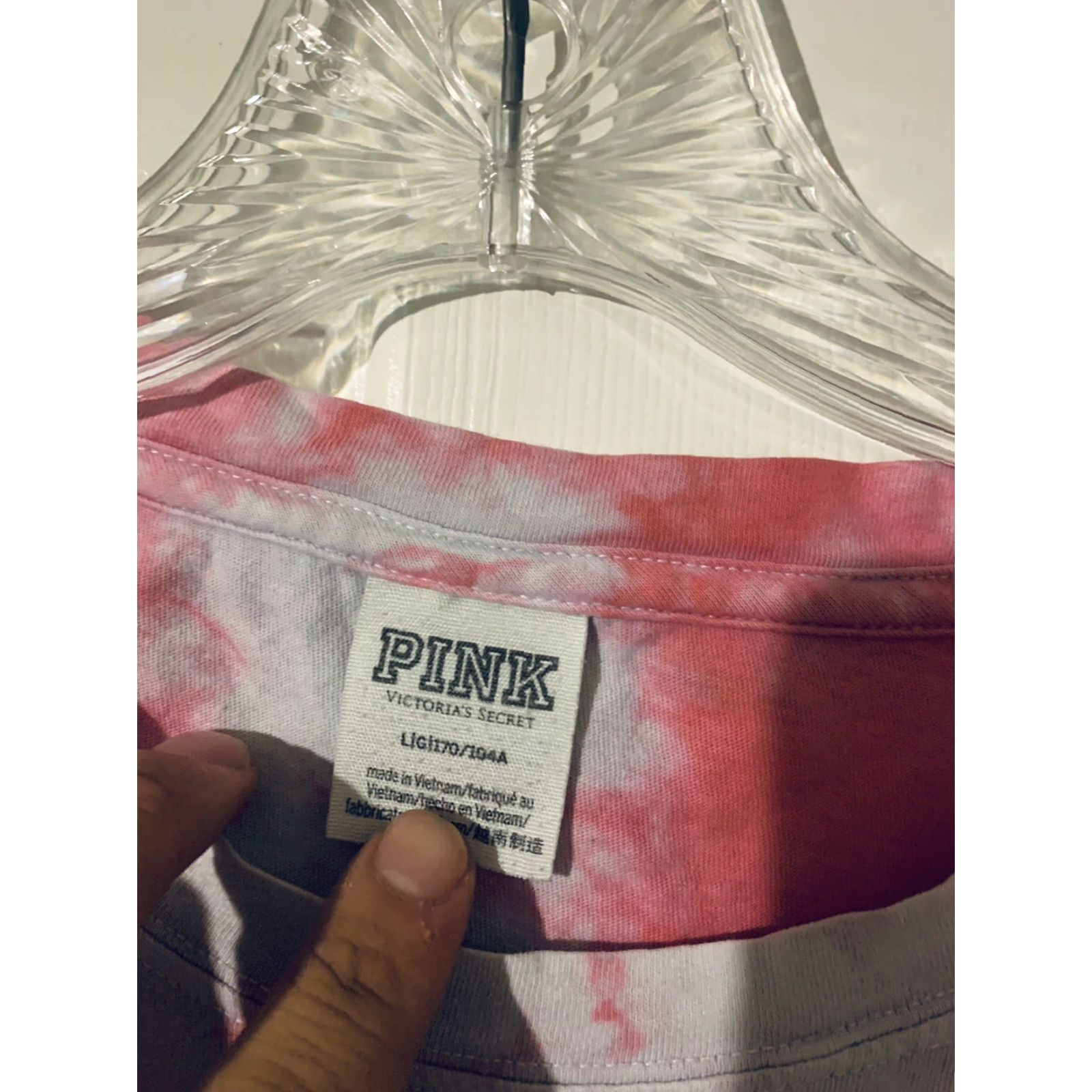Victoria's Secret **Victoria's Secret Tye Dye Pink White Long Sleeve Pullover Large** User: Victoria's Secret Tye Dye Pink White Long Sleeve Shirt Large Size L / US 10 / IT 46 - 3 Thumbnail