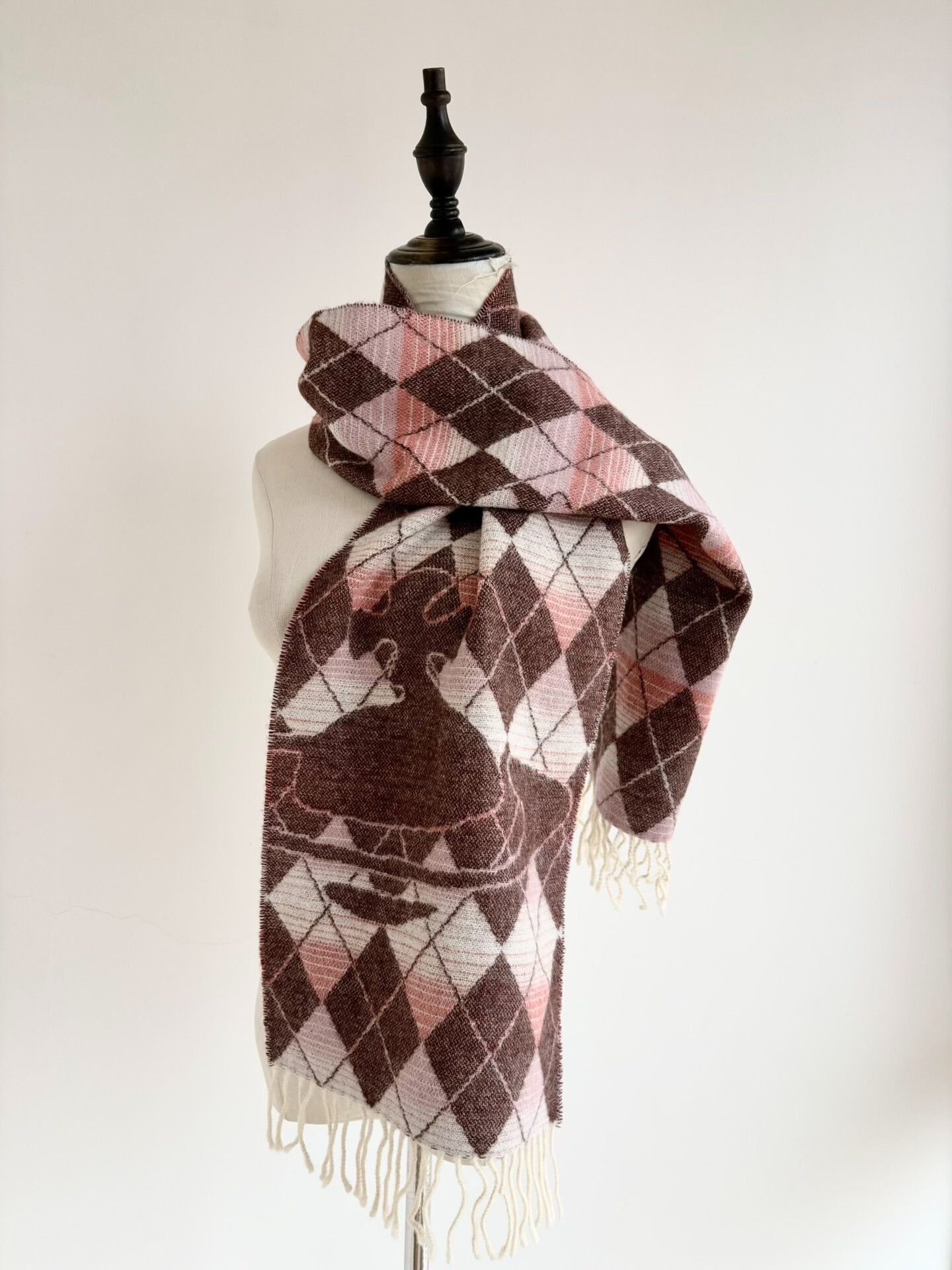 Vivienne Westwood Vivienne Westwood Vintage Gradient Pink Wool Scarf Size ONE SIZE - 1 Thumbnail