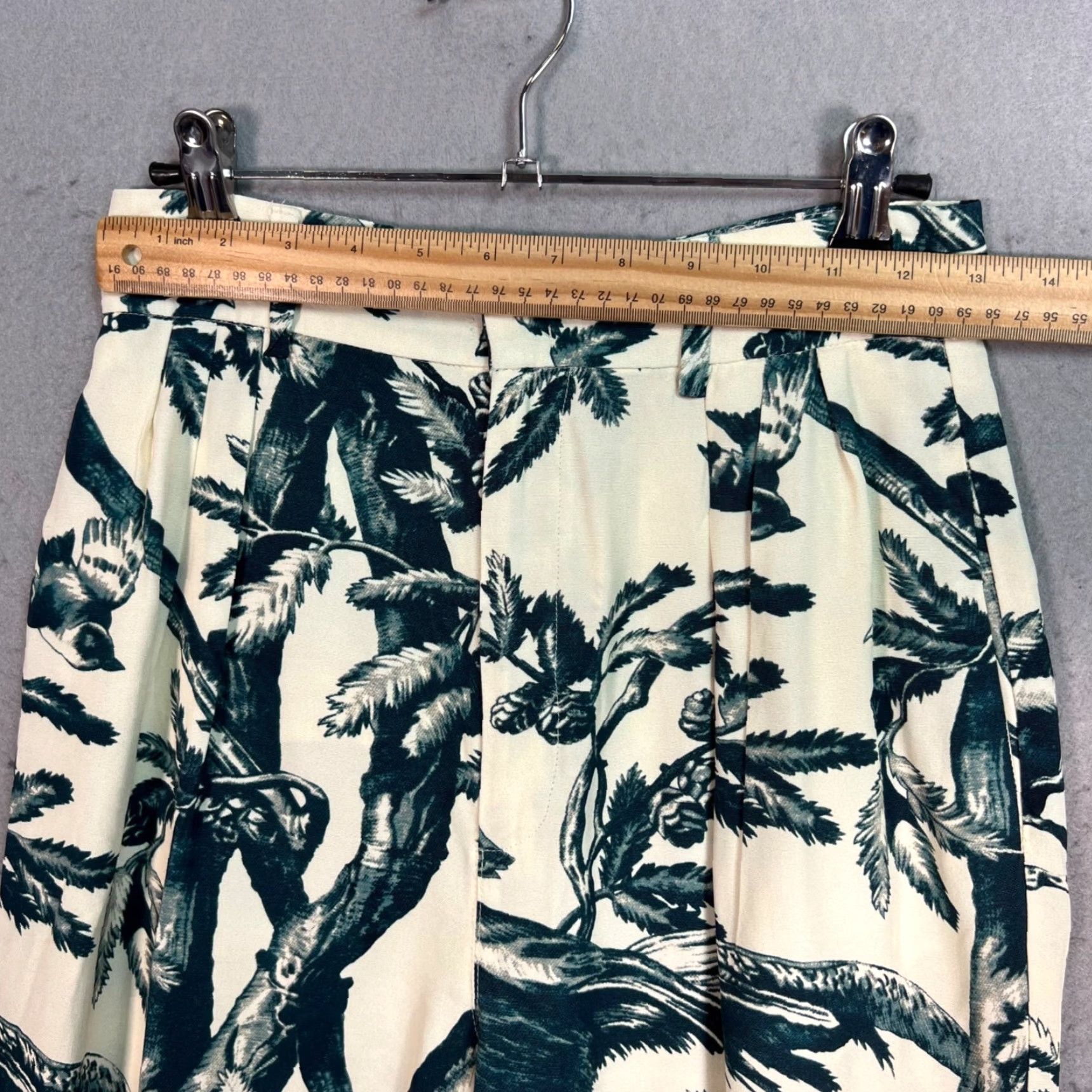 MAX&Co. Max & Co. Womens Tropical Print High-Waisted Pants Size 26 in Waist Size 26" / US 2 / IT 38 - 4 Thumbnail